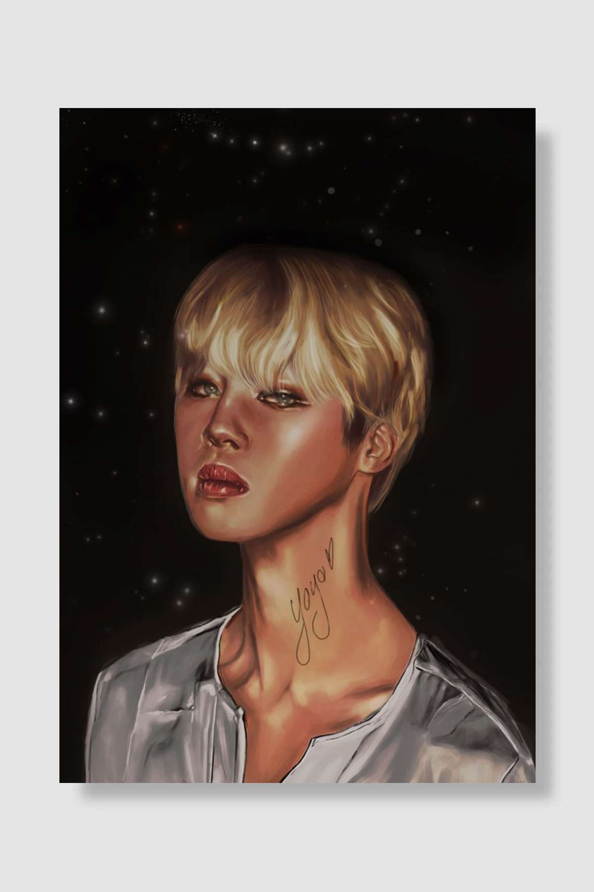 Jimin and the Stars Müzik Poster Çerçevesiz Yüksek Kalite Müzik Afiş Duvar Poster