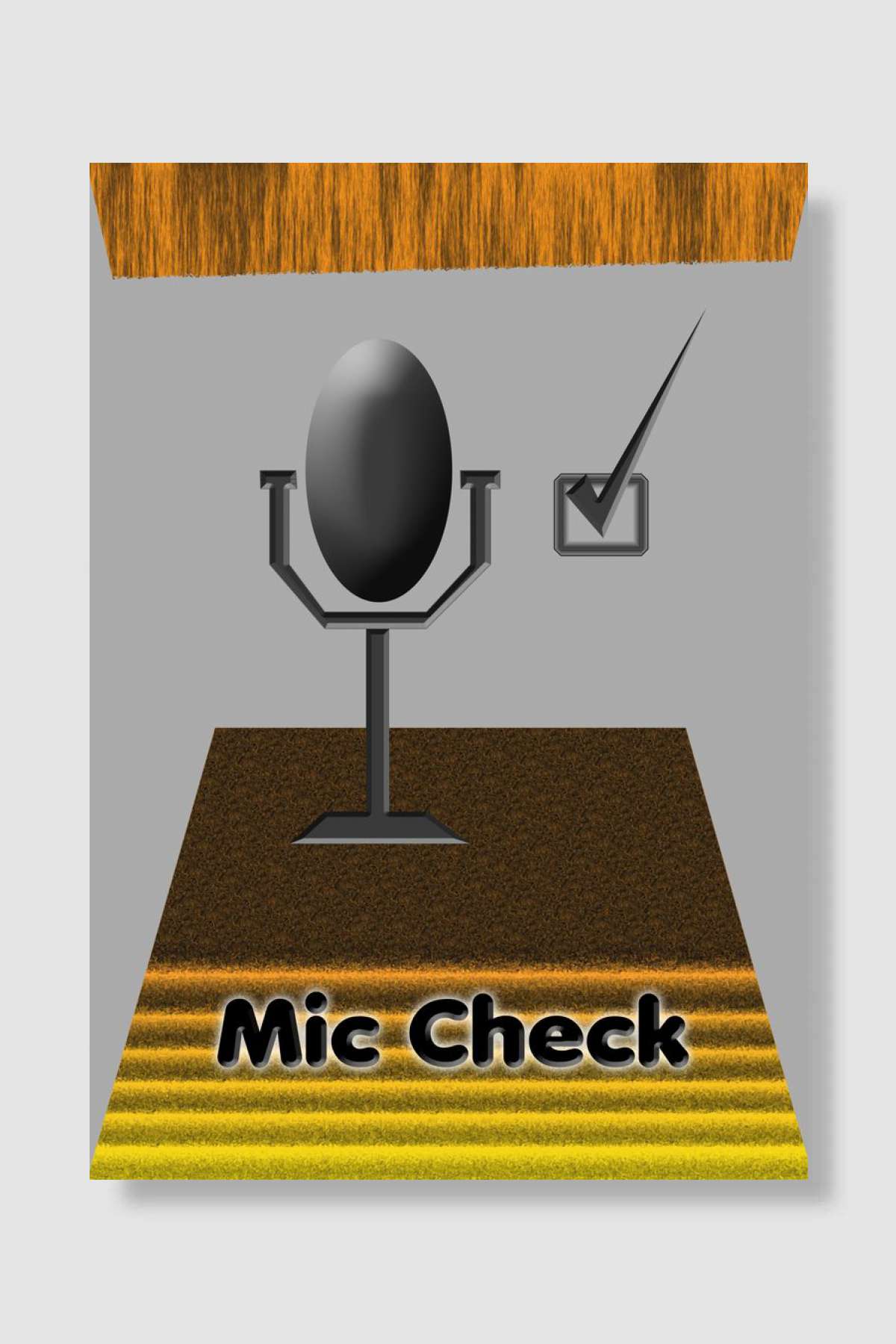 Mic Test Müzik Poster Çerçevesiz Yüksek Kalite Müzik Afiş Duvar Poster