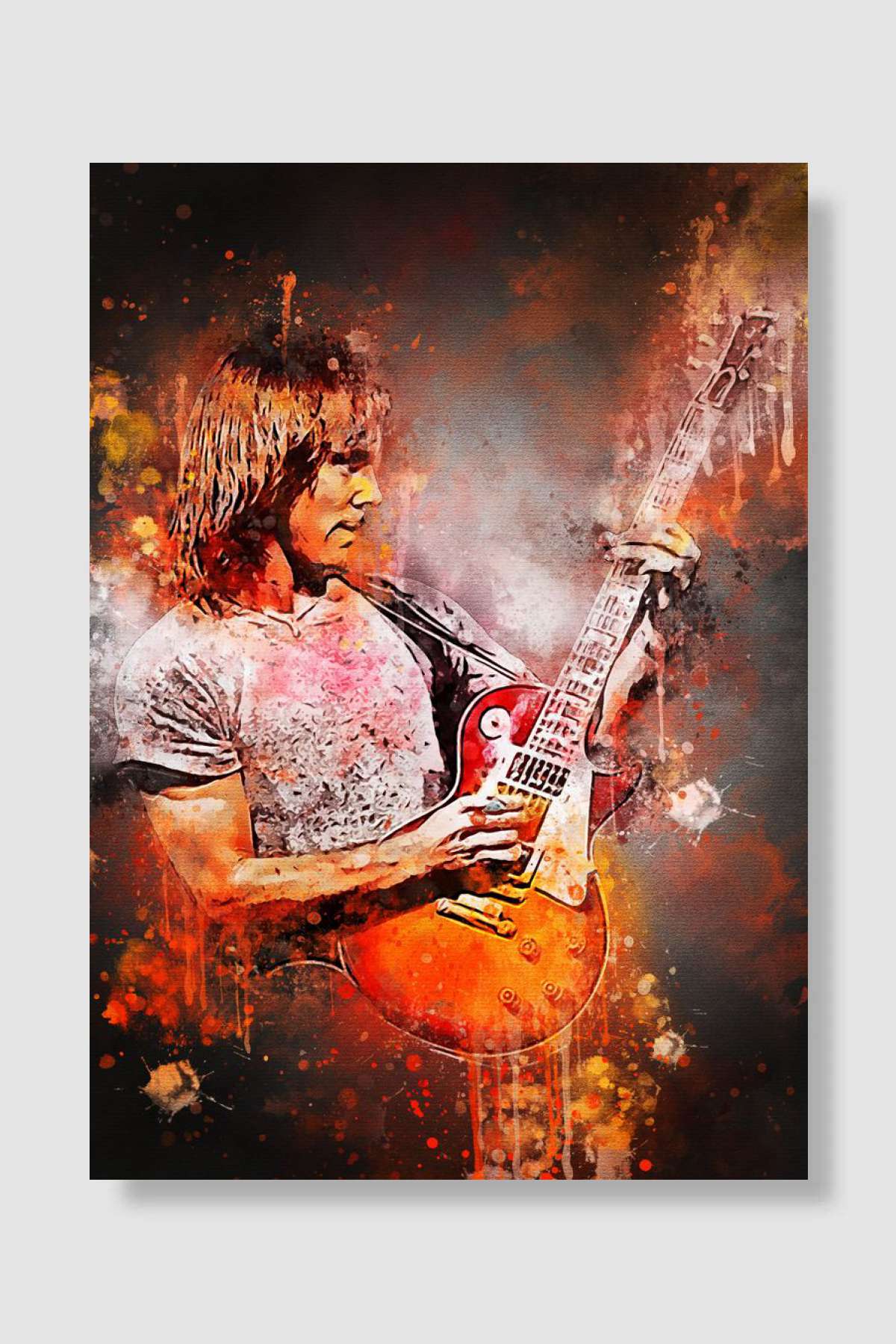 Ronnie Montrose Dark BG Müzik Poster Çerçevesiz Yüksek Kalite Müzik Afiş Duvar Poster - En İyi Fiyatlarla