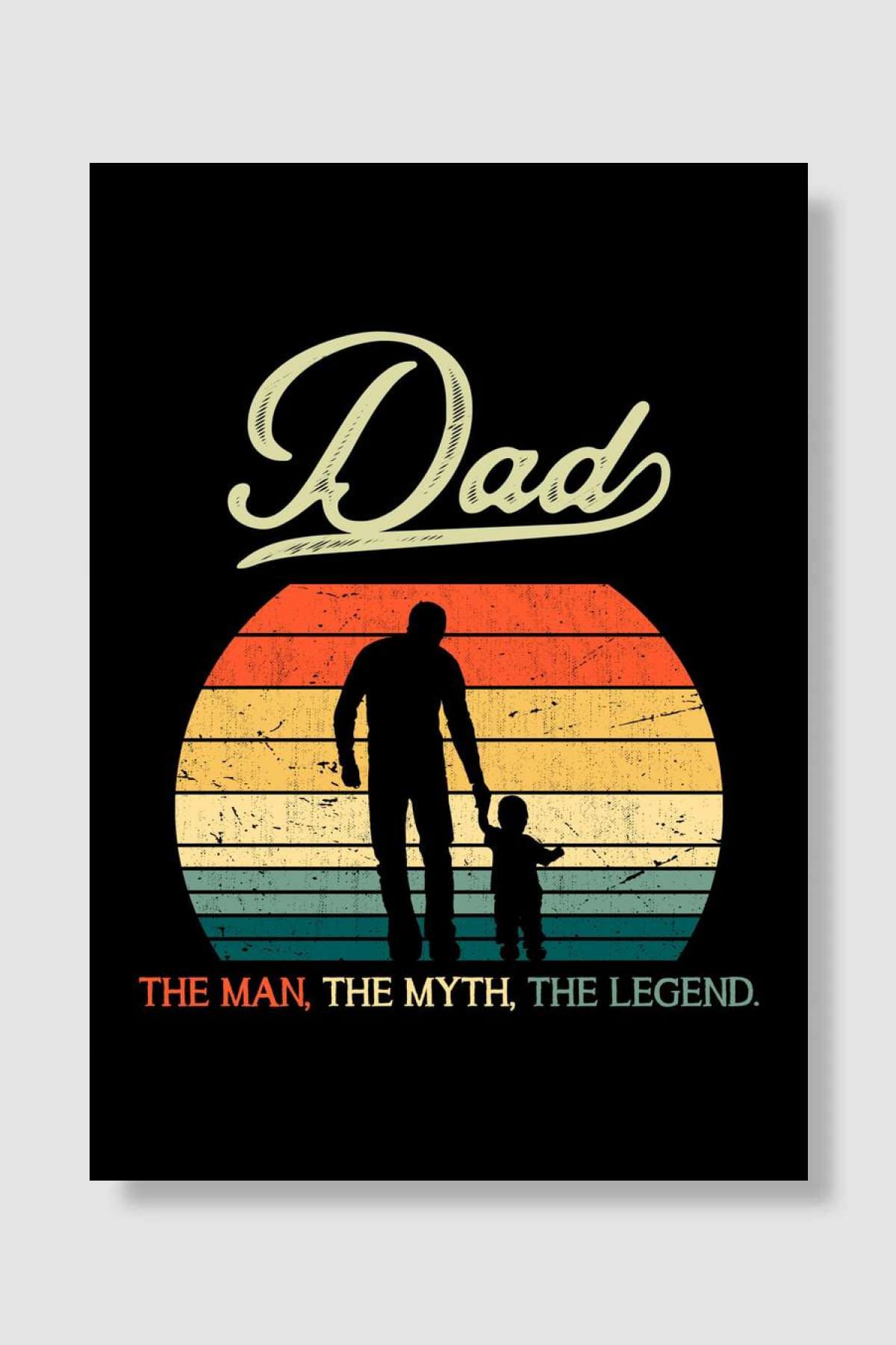Dad Son Proud Daddy Müzik Poster Çerçevesiz Yüksek Kalite Müzik Afiş Duvar Poster