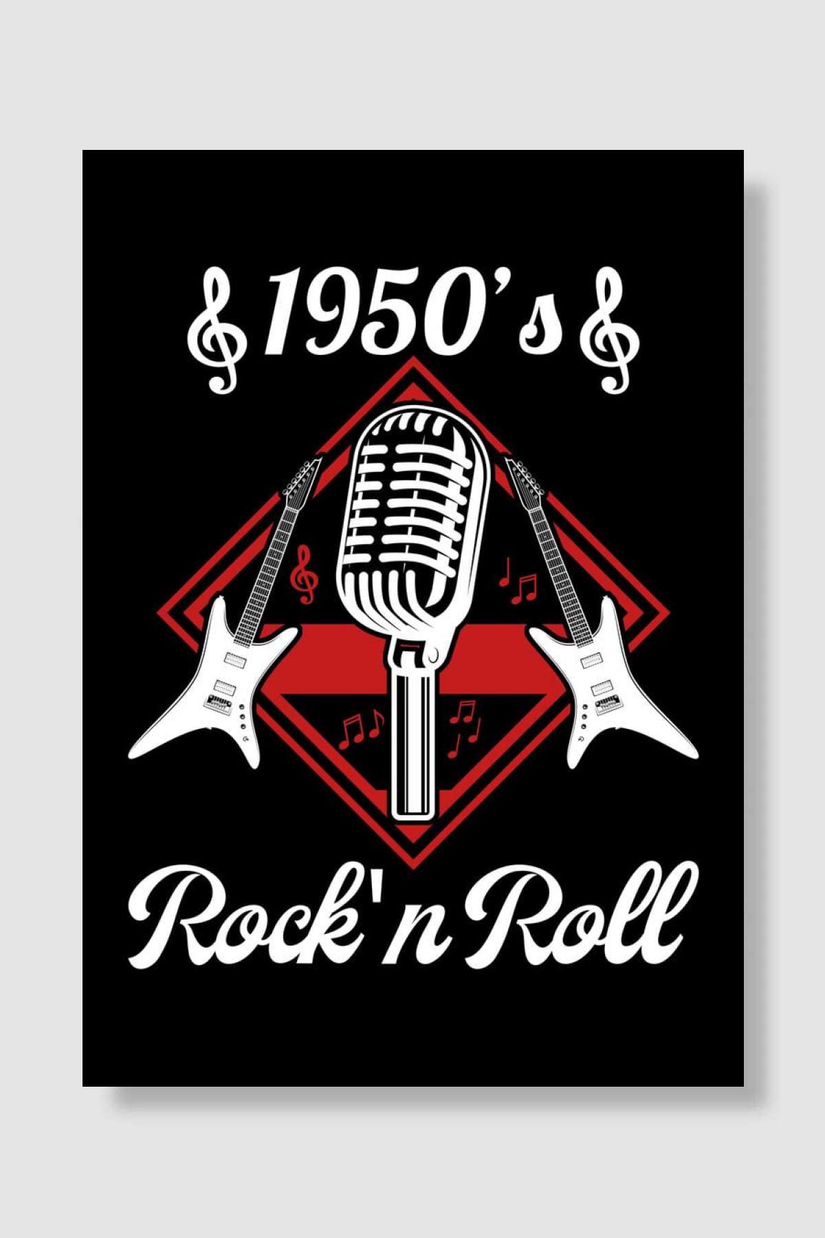 Rockabilly Rock and Roll Müzik Poster Çerçevesiz Yüksek Kalite Müzik Afiş Duvar Poster