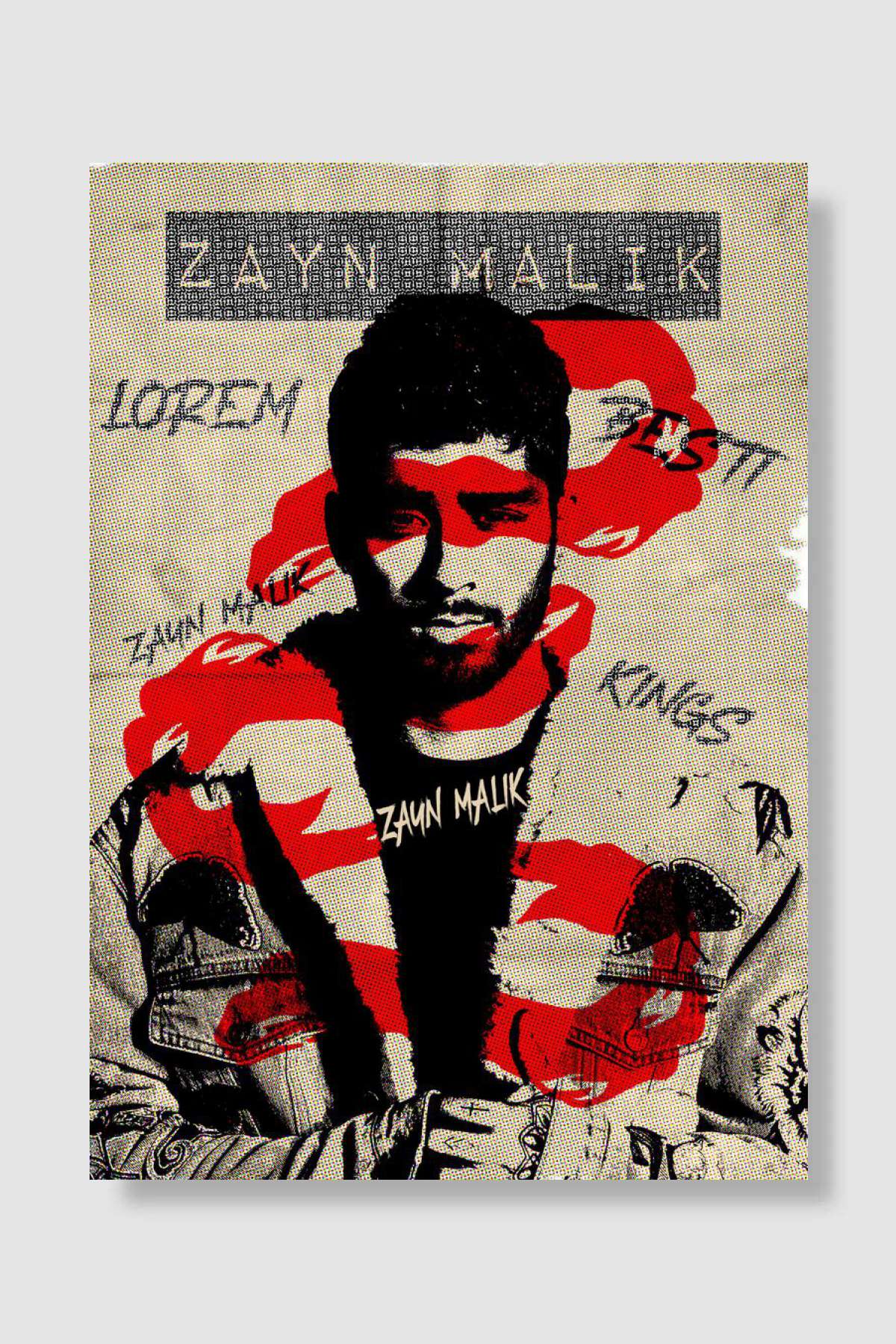 Zayn Malik Vintage Müzik Poster Çerçevesiz Yüksek Kalite Müzik Afiş Duvar Poster