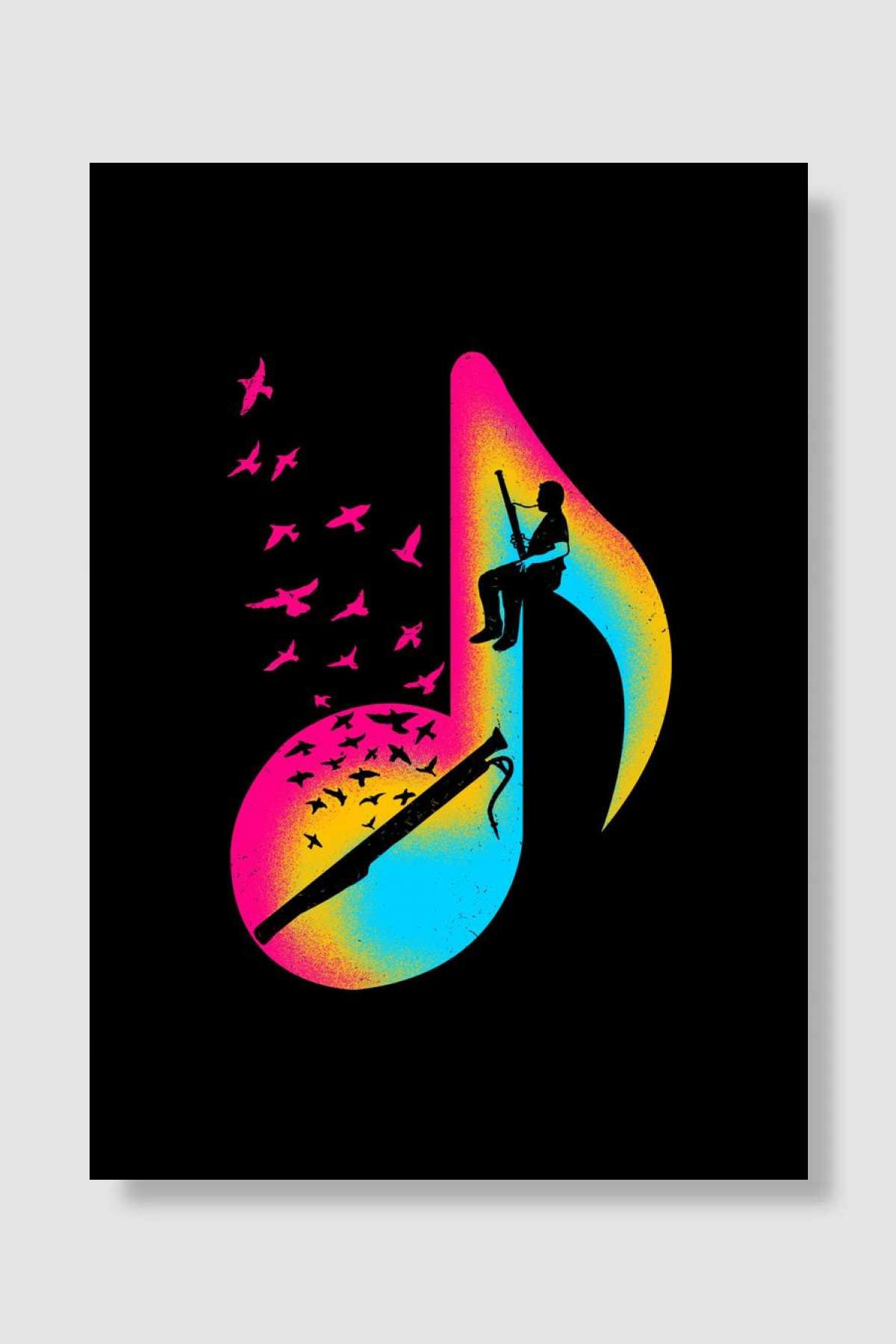 Music Bassoon Player Müzik Poster Çerçevesiz Yüksek Kalite Müzik Afiş Duvar Poster