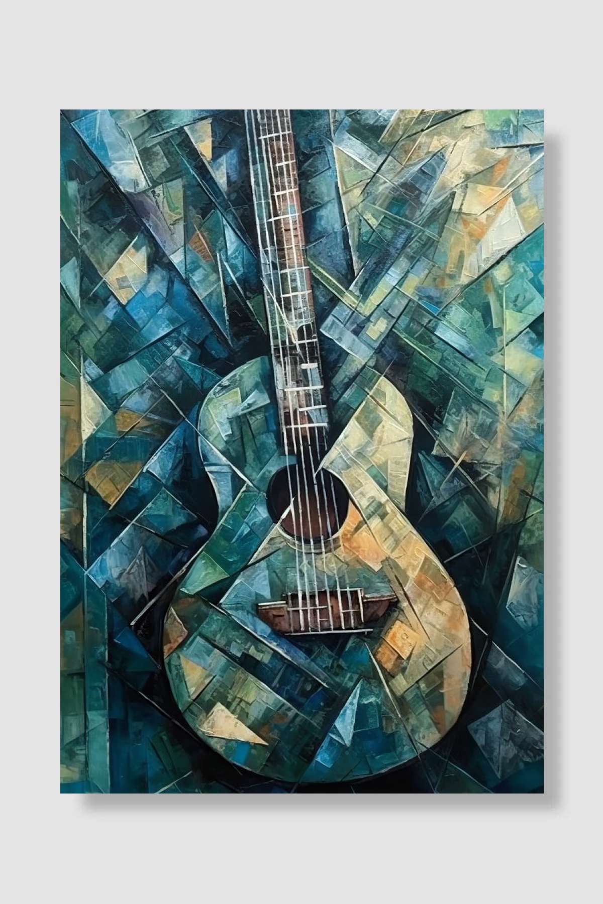 The Guitar Müzik Poster Çerçevesiz Yüksek Kalite Müzik Afiş Duvar Poster