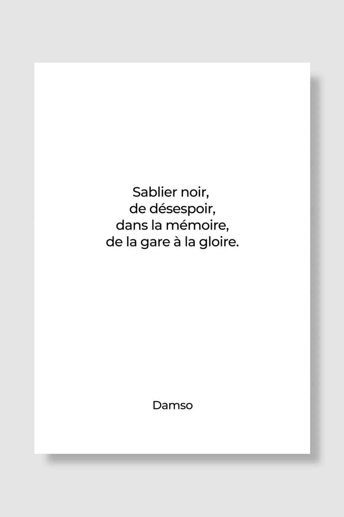 Damso Affiche Poster Müzik Poster Çerçevesiz Yüksek Kalite Müzik Afiş Duvar Poster