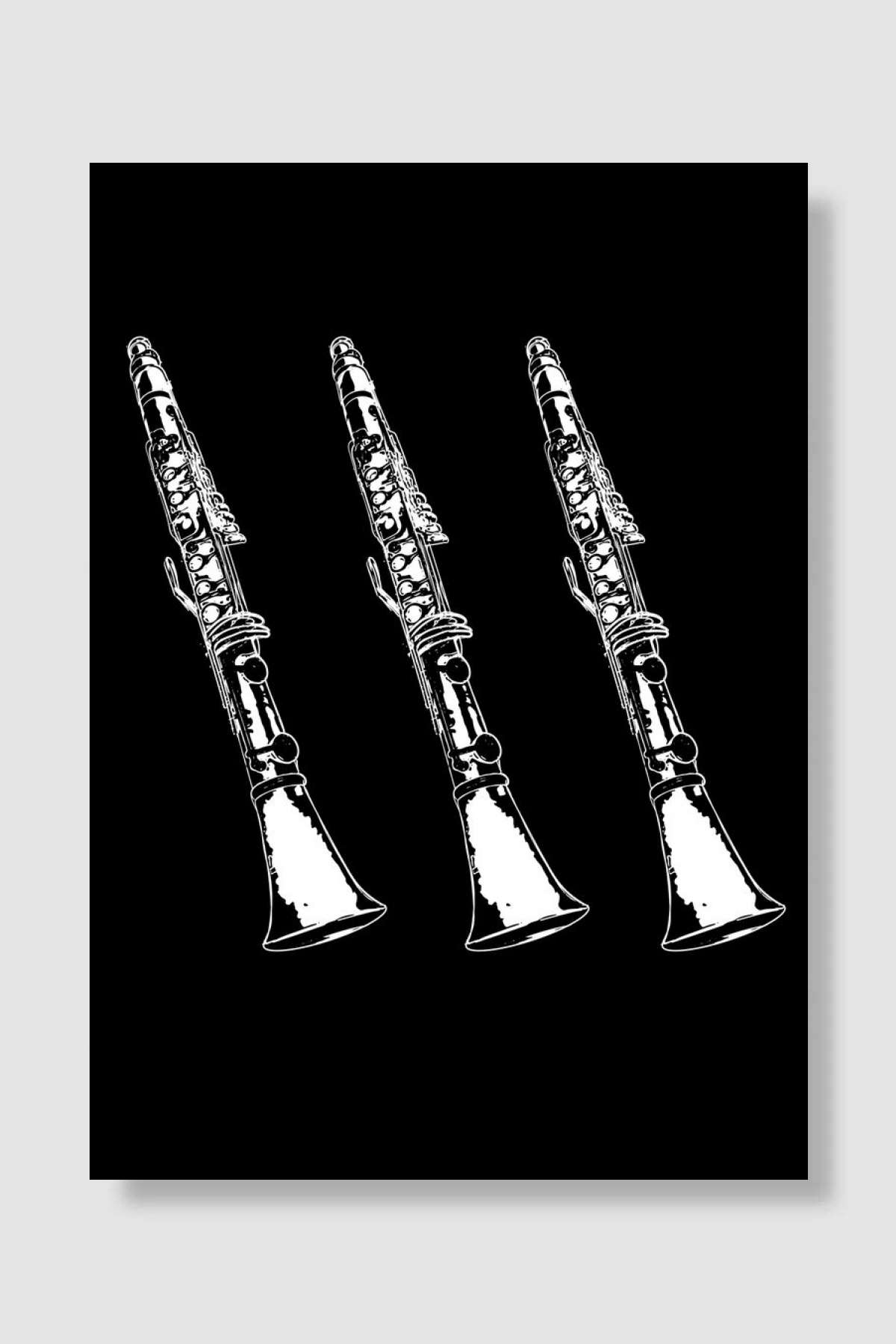 Retro Clarinet Player Gift Müzik Poster Çerçevesiz Yüksek Kalite Müzik Afiş Duvar Poster