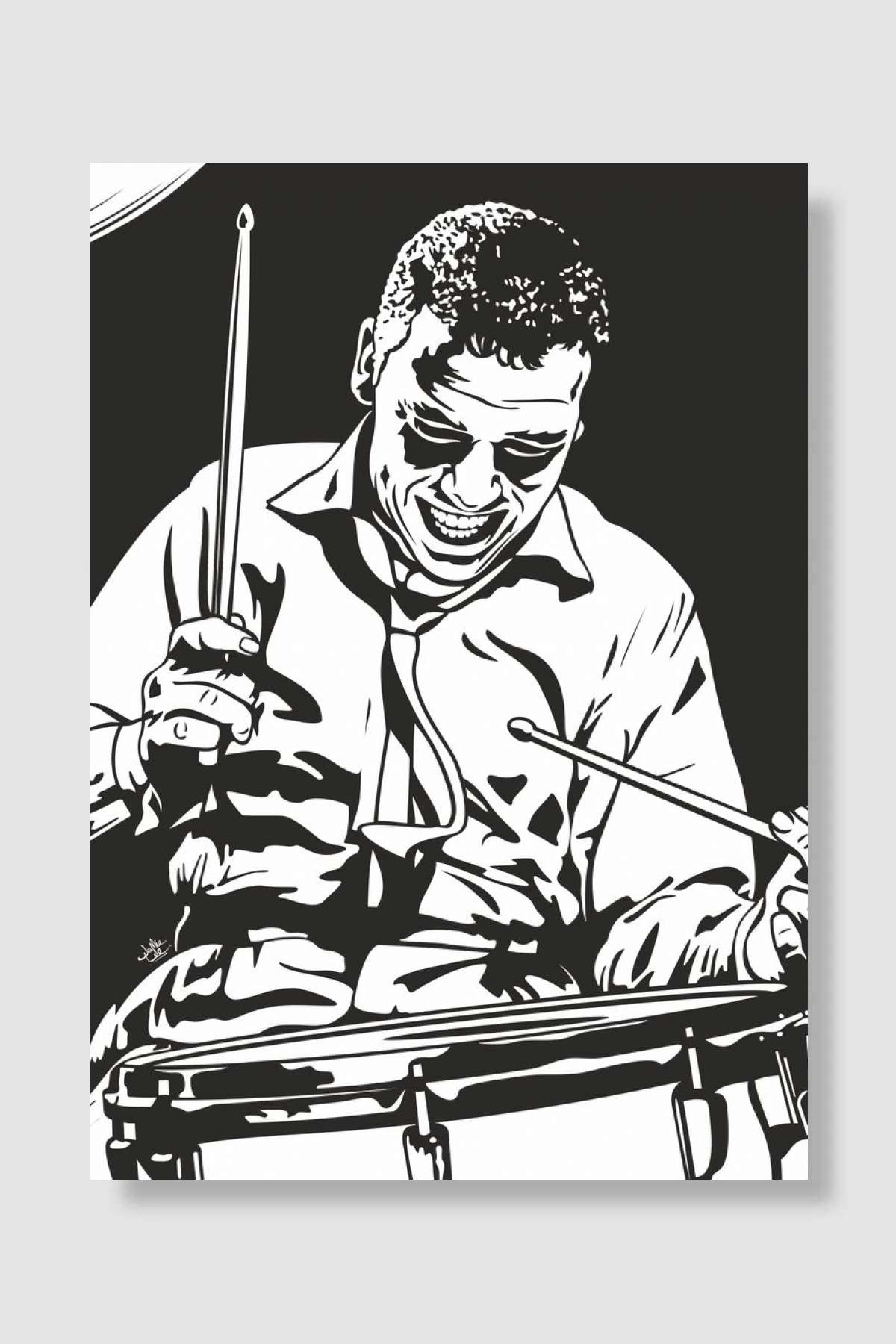 Buddy Rich Müzik Poster Çerçevesiz Yüksek Kalite Müzik Afiş Duvar Poster