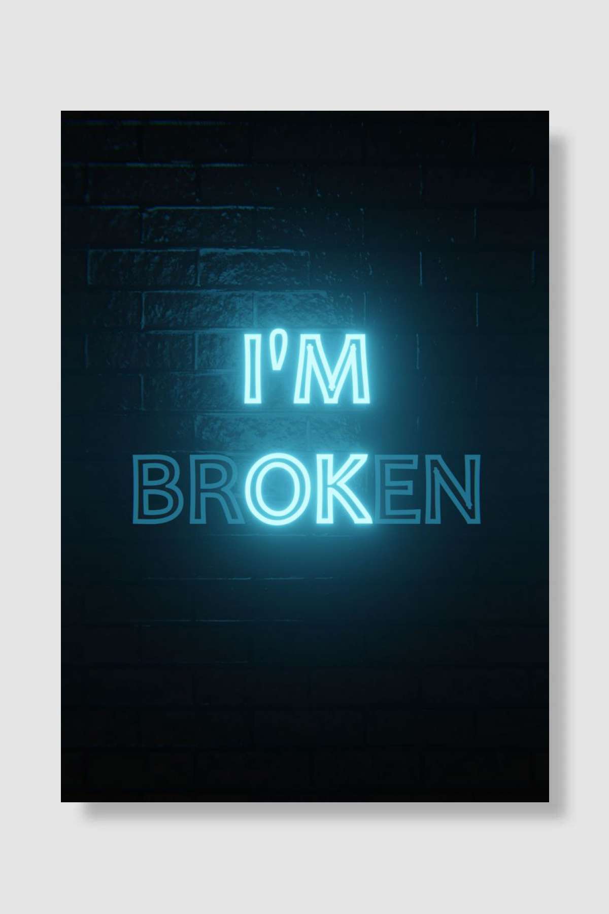 im broken Müzik Poster Çerçevesiz Yüksek Kalite Müzik Afiş Duvar Poster