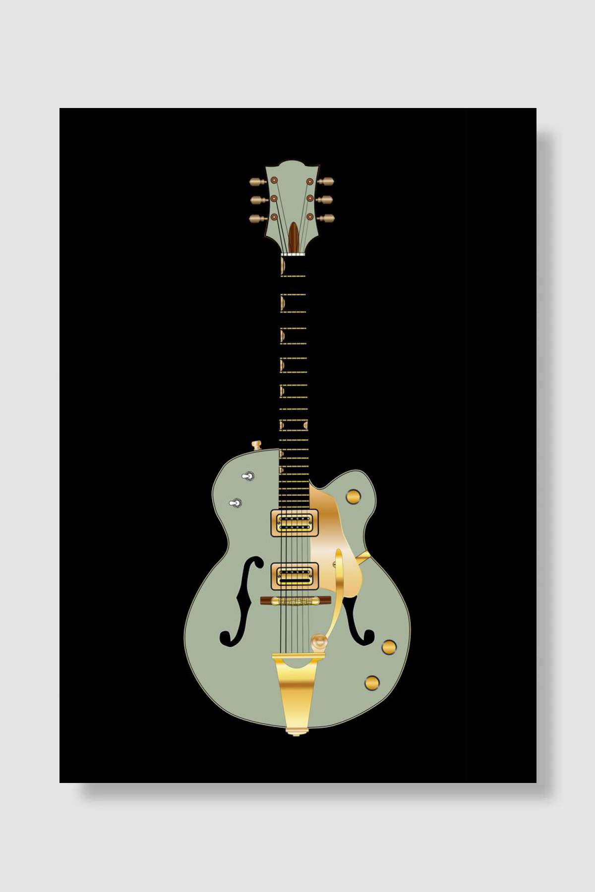 Western Guitar Müzik Poster Çerçevesiz Yüksek Kalite Müzik Afiş Duvar Poster