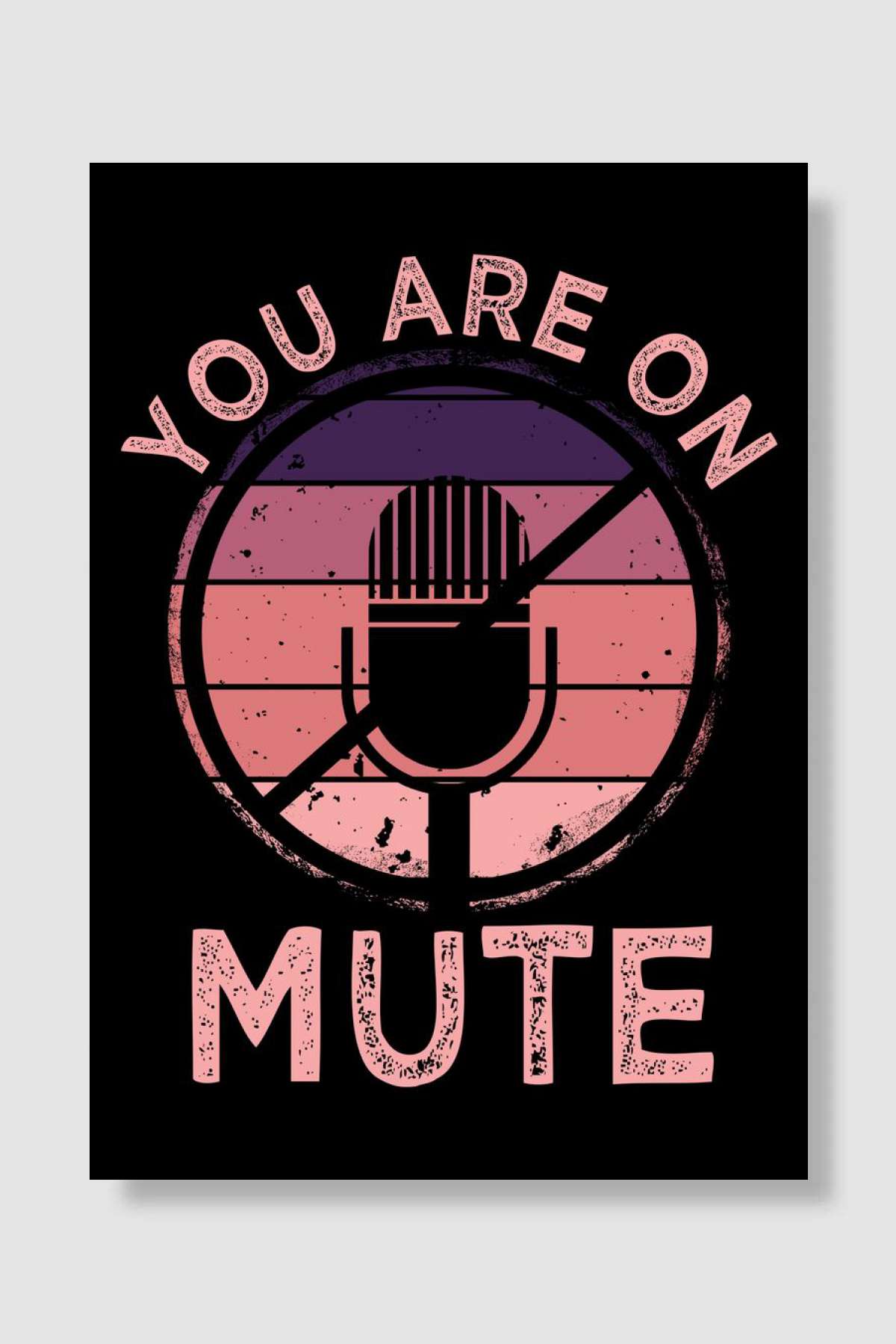 On Mute Müzik Poster Çerçevesiz Yüksek Kalite Müzik Afiş Duvar Poster