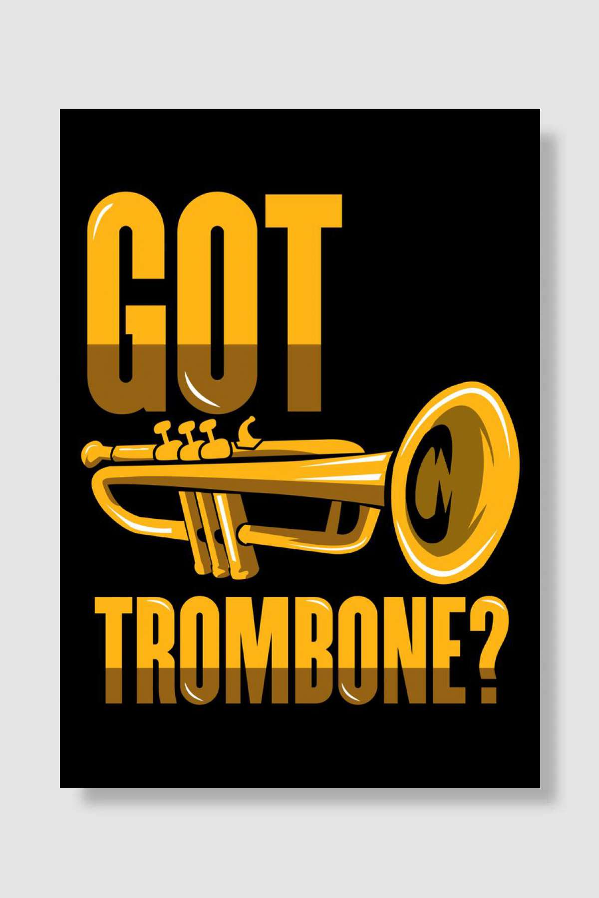 trombone Müzik Poster Çerçevesiz Yüksek Kalite Müzik Afiş Duvar Poster