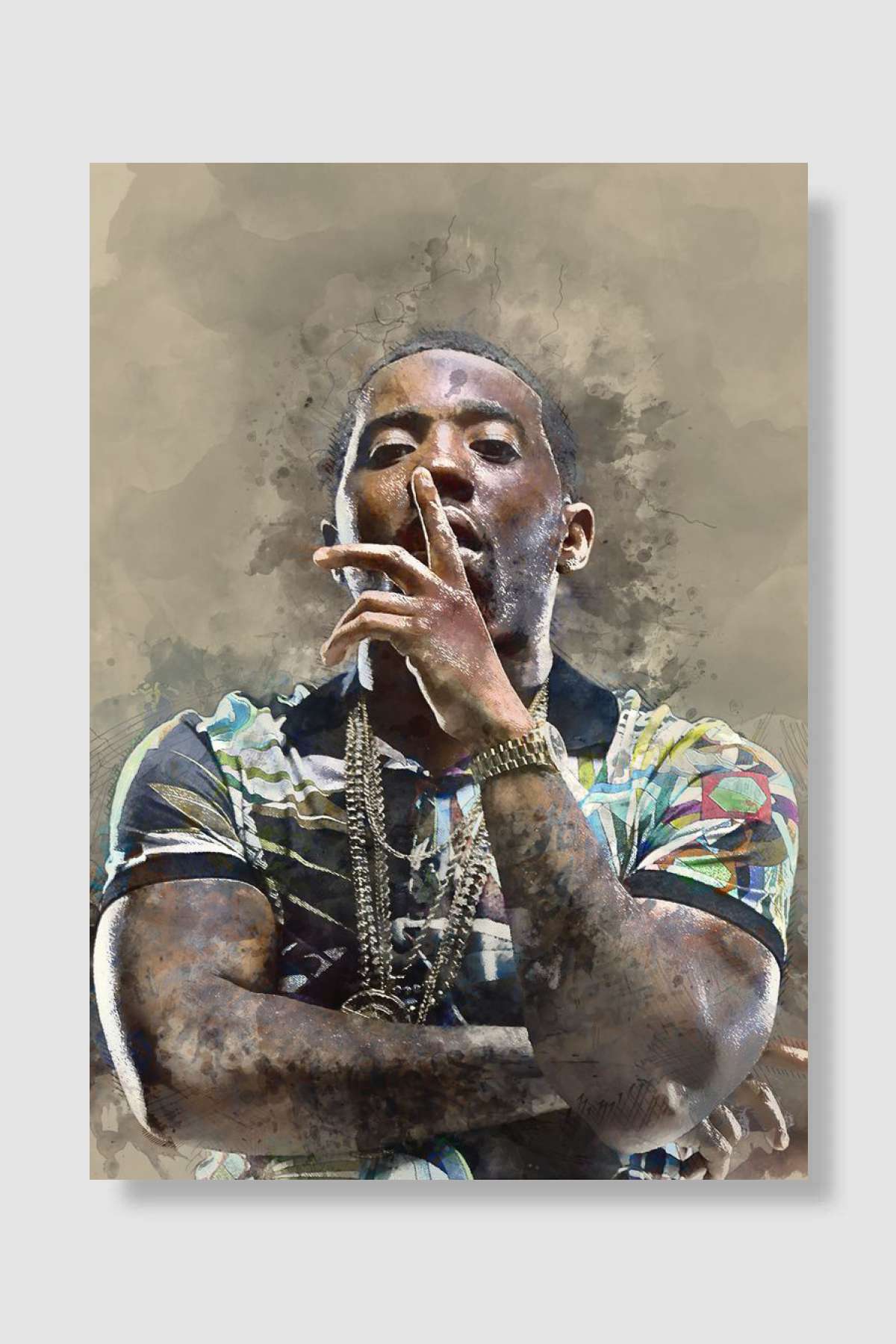 YFN Lucci Müzik Poster Çerçevesiz Yüksek Kalite Müzik Afiş Duvar Poster