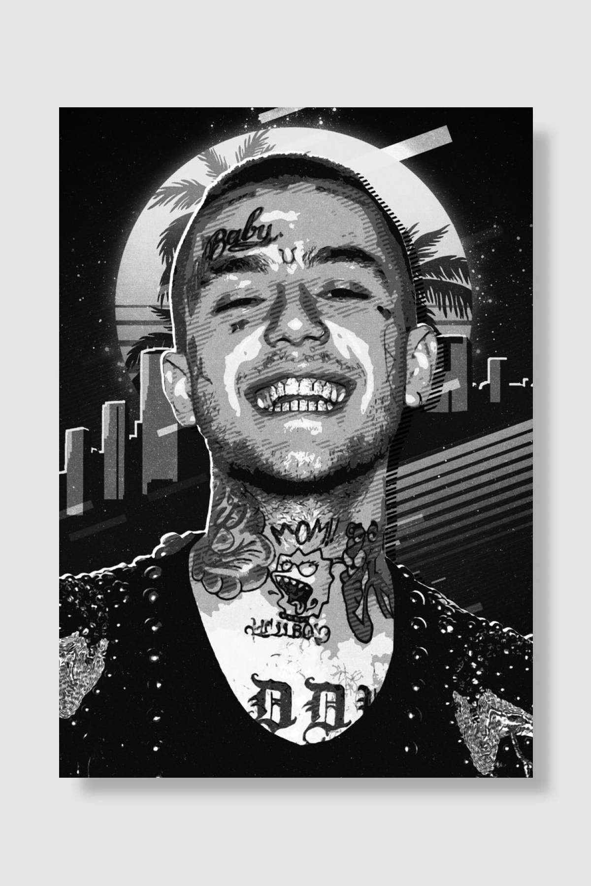 Lil Peep Müzik Poster Çerçevesiz Yüksek Kalite Müzik Afiş Duvar Poster