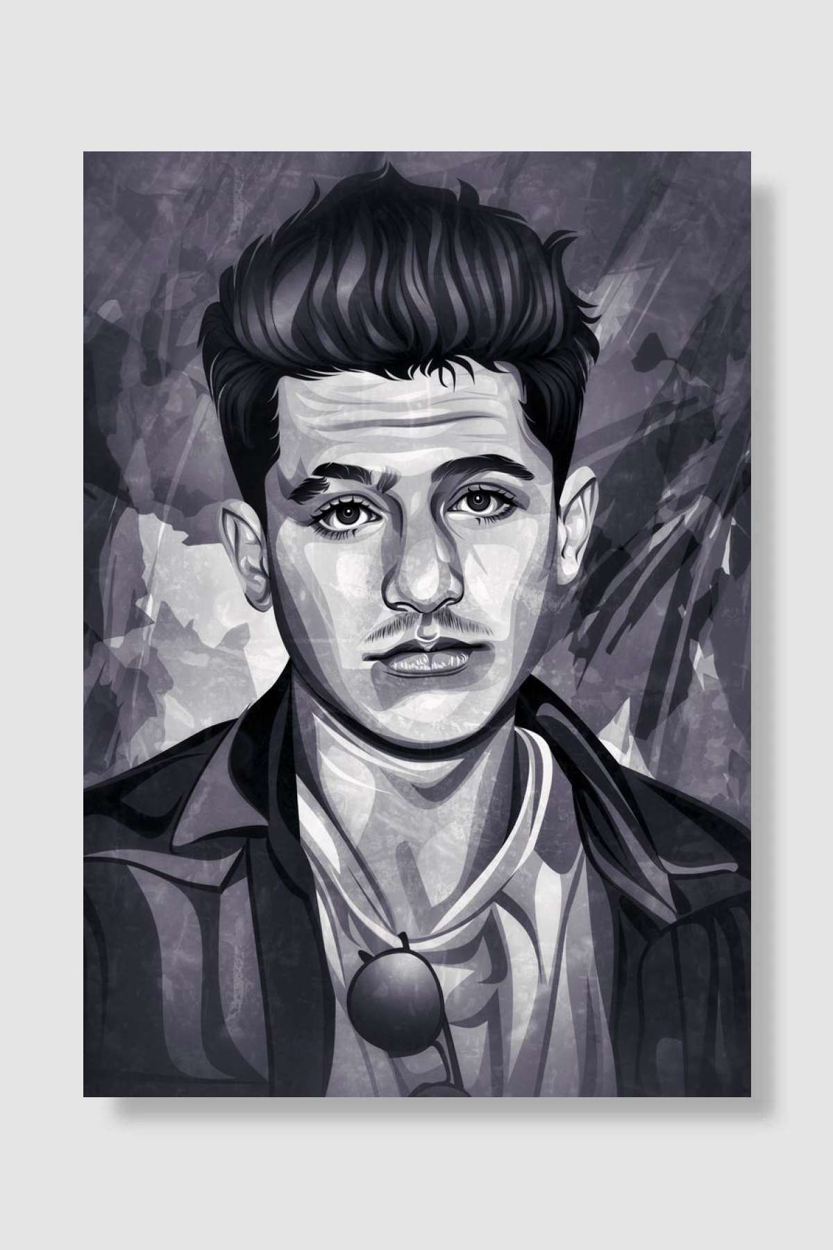 charlie puth illustration Müzik Poster Çerçevesiz Yüksek Kalite Müzik Afiş Duvar Poster
