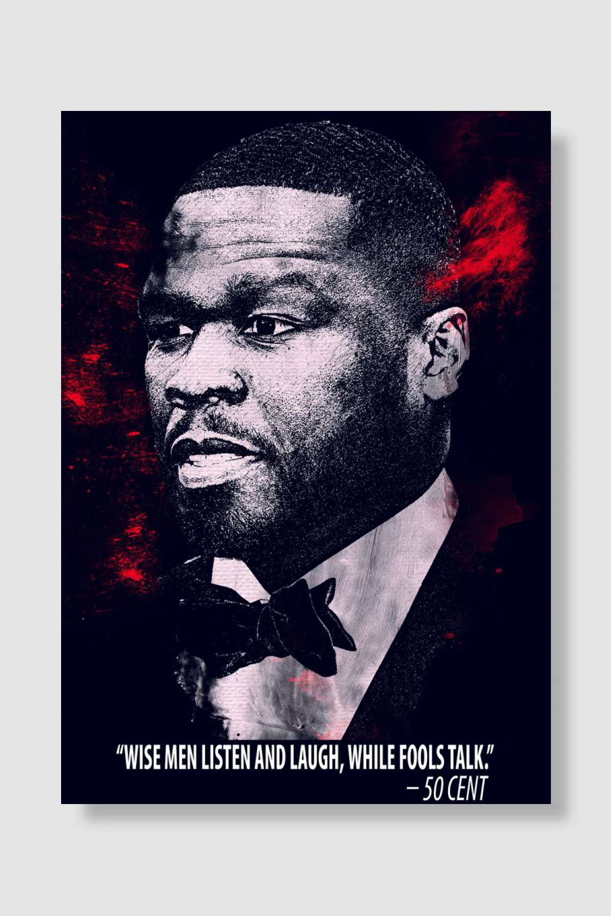 50 Cent Müzik Poster Çerçevesiz Yüksek Kalite Müzik Afiş Duvar Poster