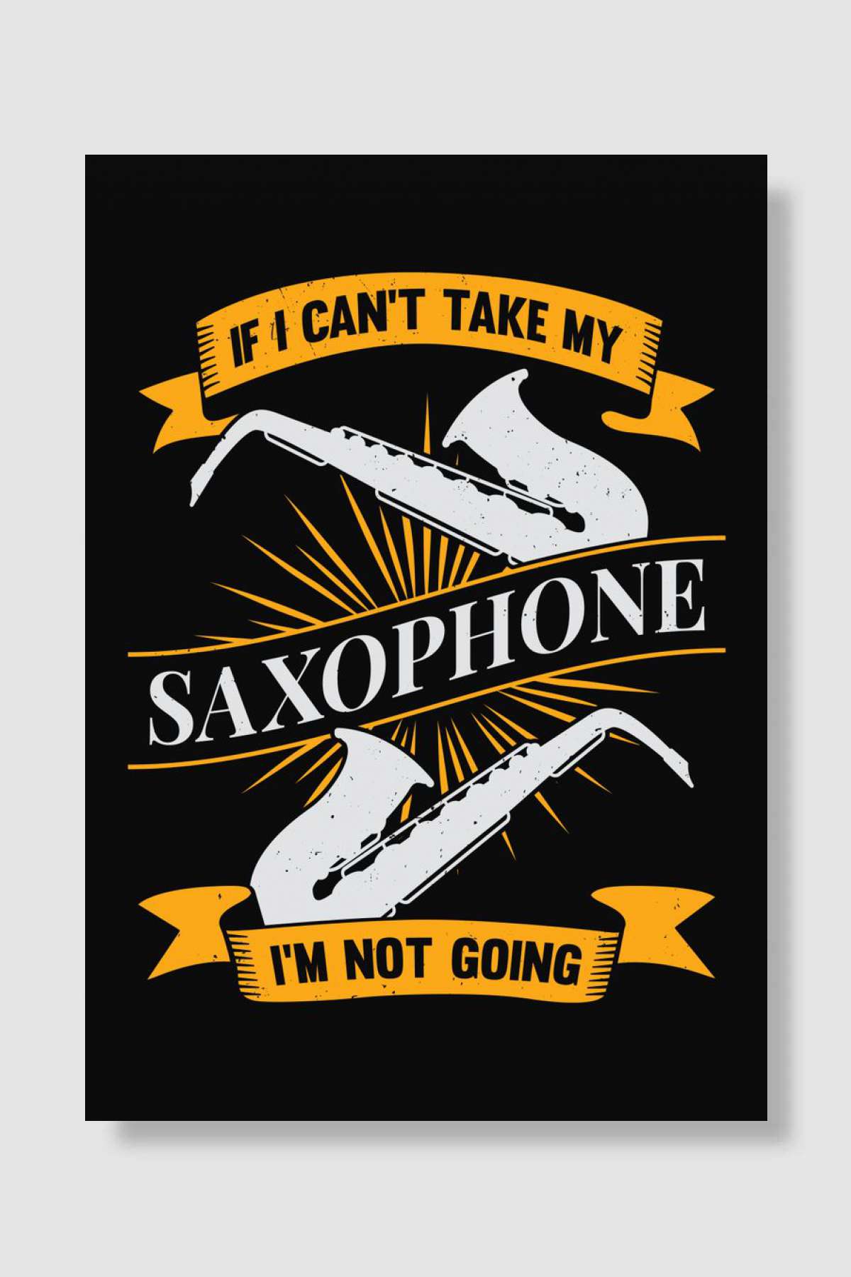 Saxophone Player Design Müzik Poster Çerçevesiz Yüksek Kalite Müzik Afiş Duvar Poster