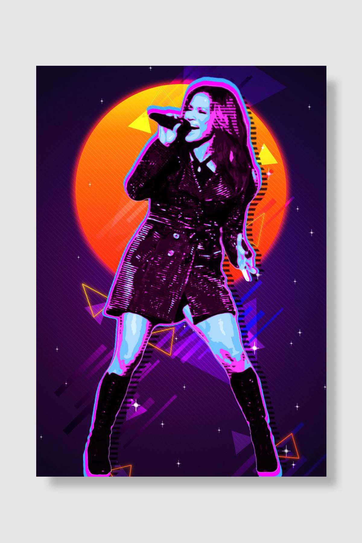 Jennifer Lopez Müzik Poster Çerçevesiz Yüksek Kalite Müzik Afiş Duvar Poster