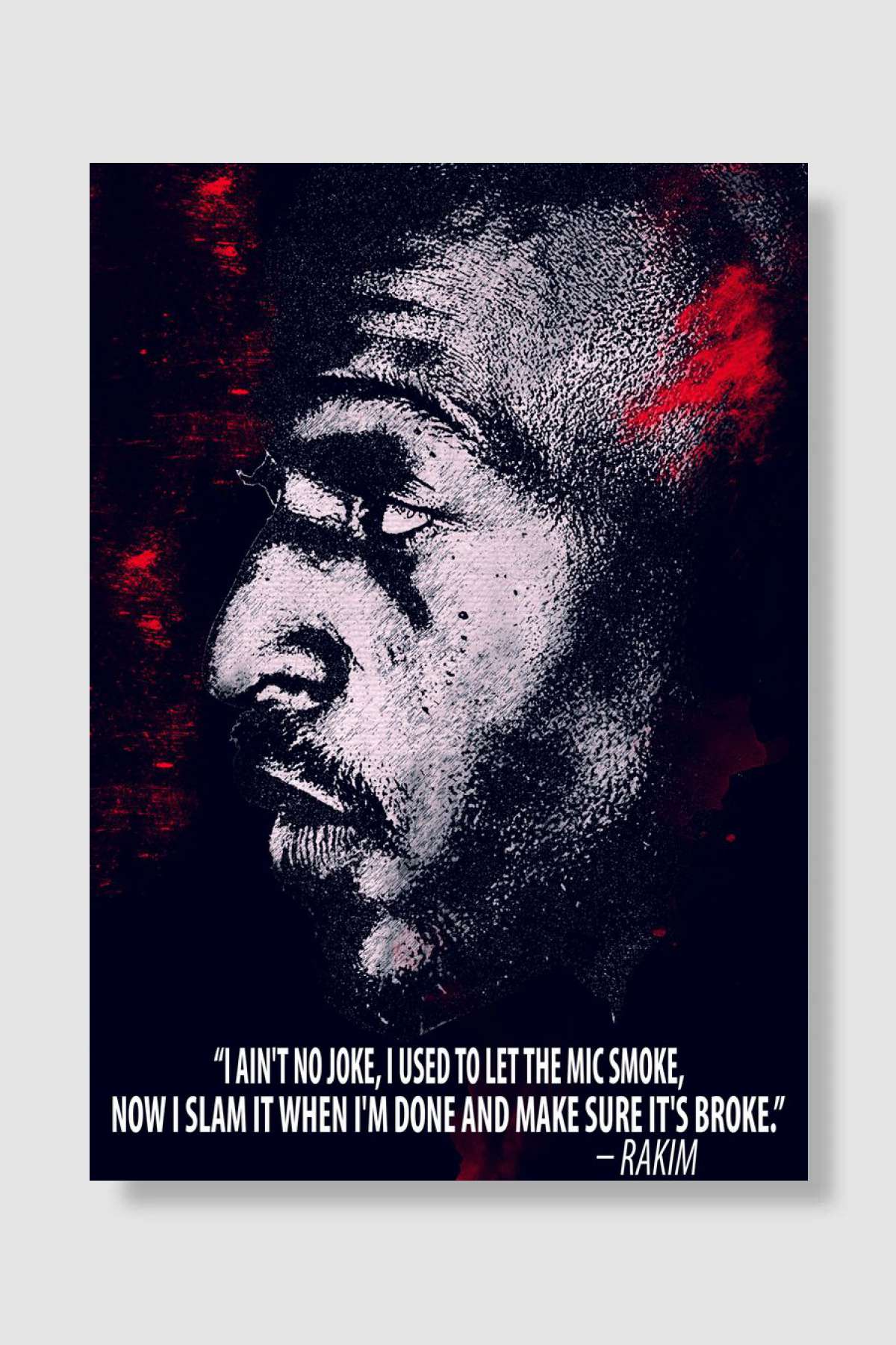 Rakim Müzik Poster Çerçevesiz Yüksek Kalite Müzik Afiş Duvar Poster