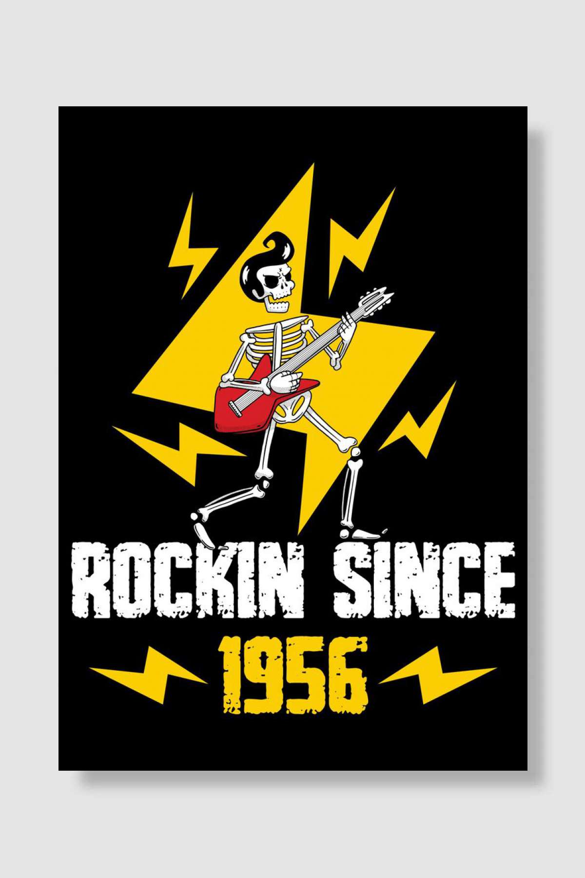 Rockin Since 1956 Müzik Poster Çerçevesiz Yüksek Kalite Müzik Afiş Duvar Poster