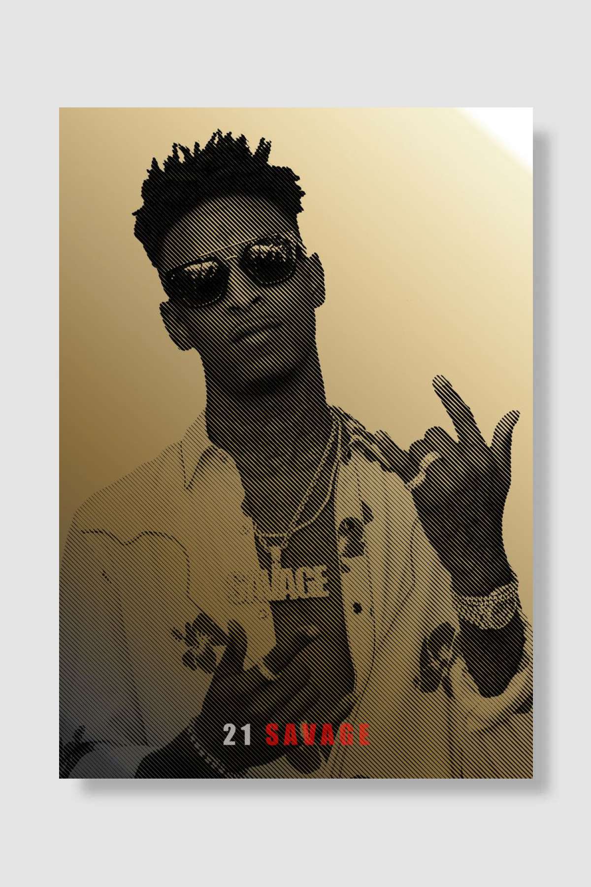 21 savage Müzik Poster Çerçevesiz Yüksek Kalite Müzik Afiş Duvar Poster