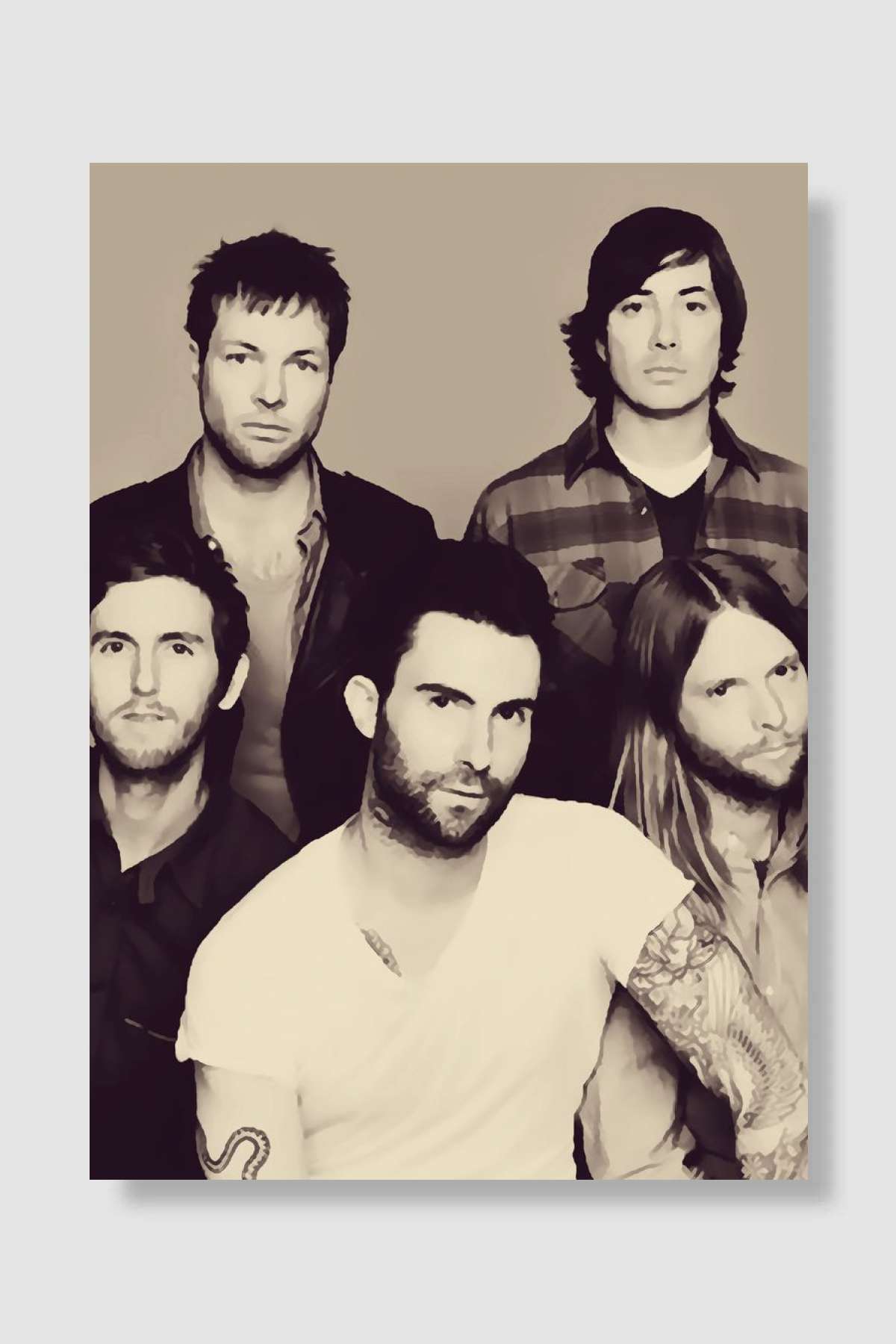 Maron 5 51 Müzik Poster Çerçevesiz Yüksek Kalite Müzik Afiş Duvar Poster