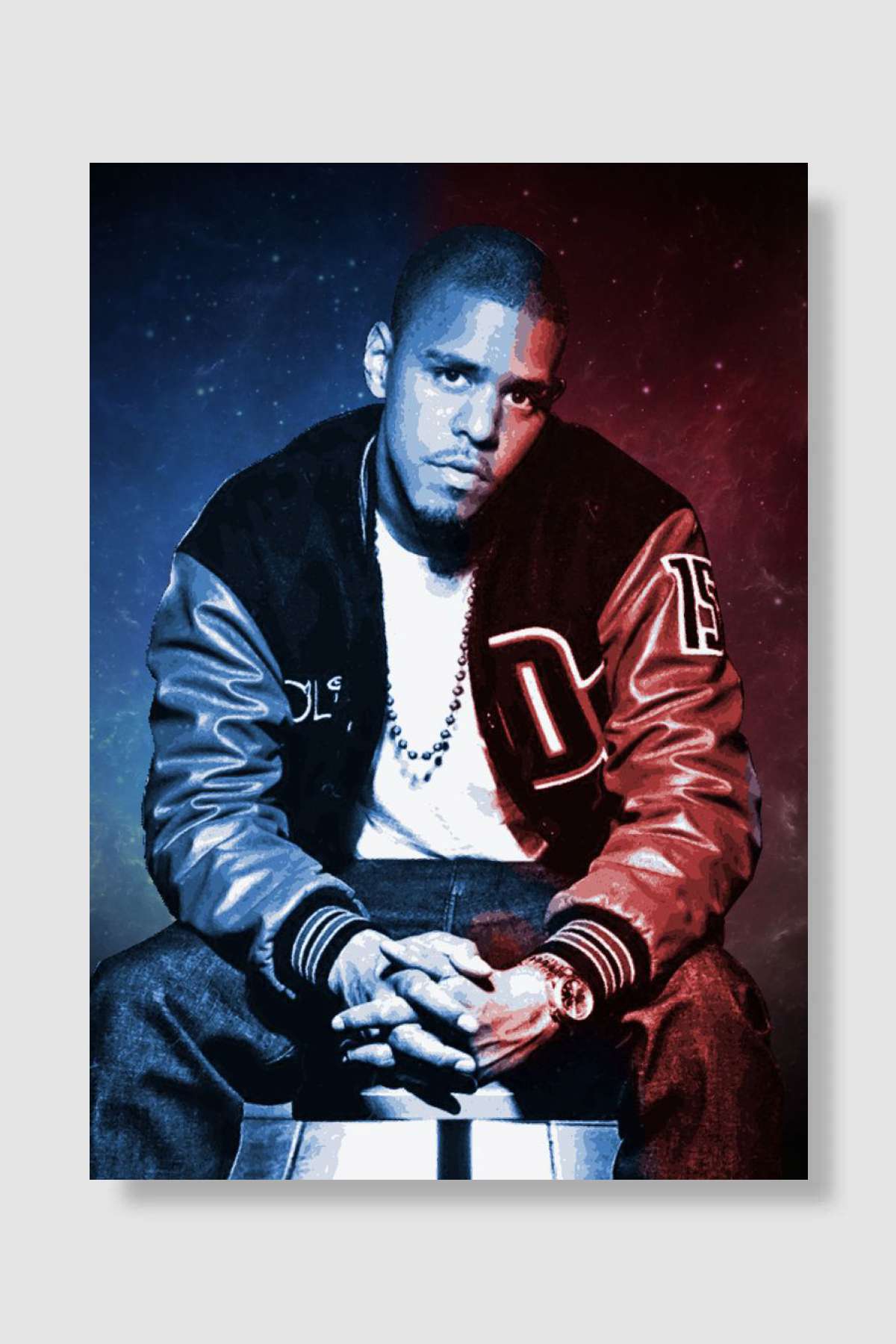 J Cole Müzik Poster Çerçevesiz Yüksek Kalite Müzik Afiş Duvar Poster