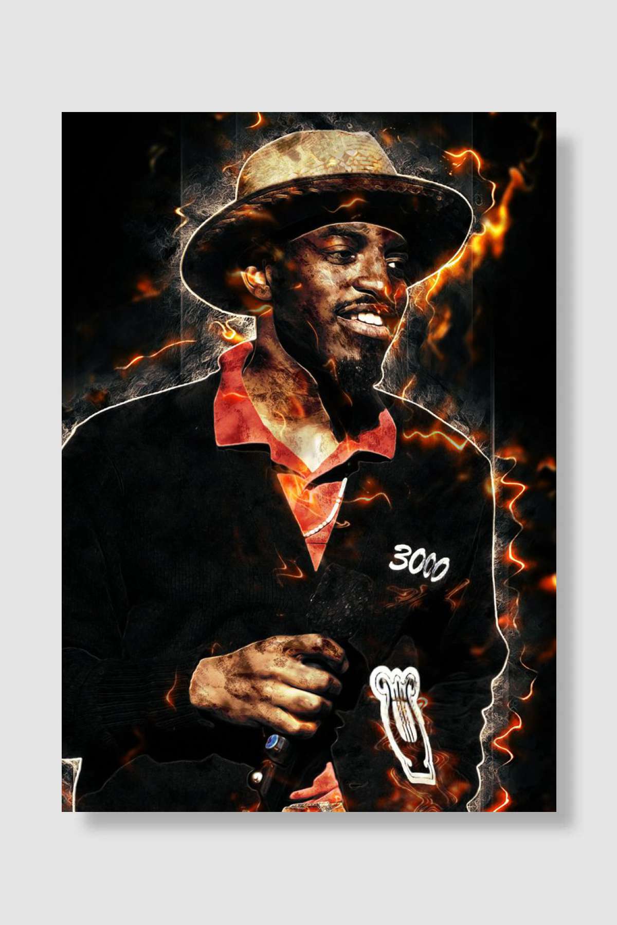 Andre 3000 Müzik Poster Çerçevesiz Yüksek Kalite Müzik Afiş Duvar Poster
