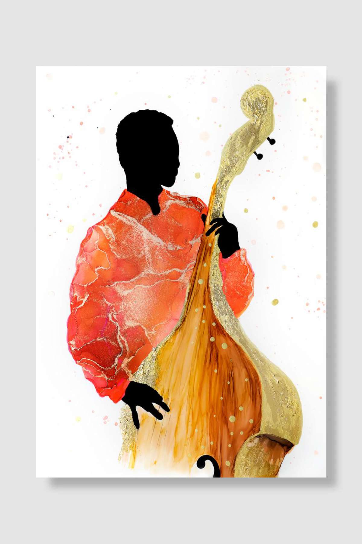 The Bassist Müzik Poster Çerçevesiz Yüksek Kalite Müzik Afiş Duvar Poster