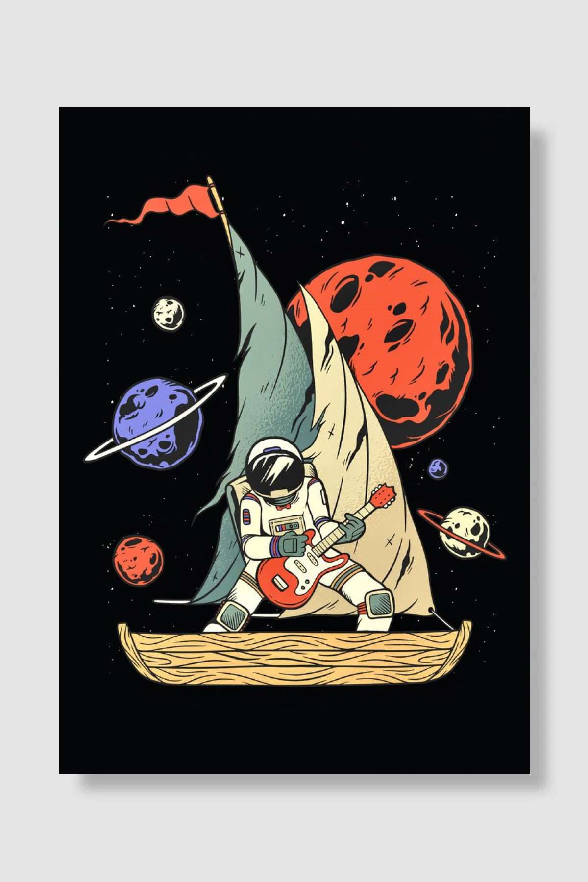Pirate astronaut rock Müzik Poster Çerçevesiz Yüksek Kalite Müzik Afiş Duvar Poster