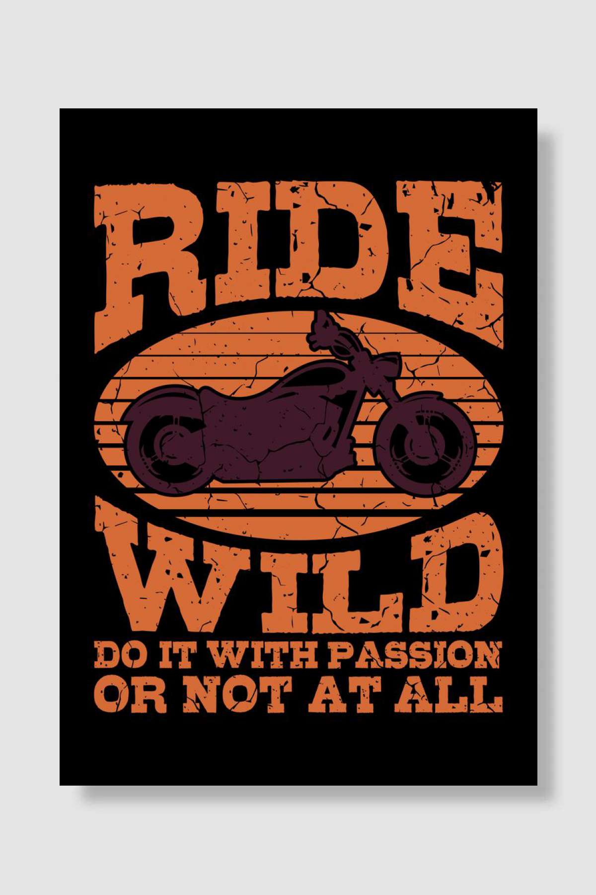 Funny Motorcycle Motorbike Müzik Poster Çerçevesiz Yüksek Kalite Müzik Afiş Duvar Poster