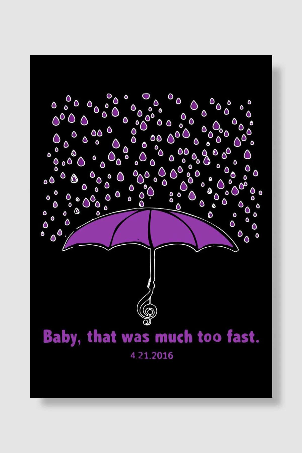 purple teardrops Müzik Poster Çerçevesiz Yüksek Kalite Müzik Afiş Duvar Poster