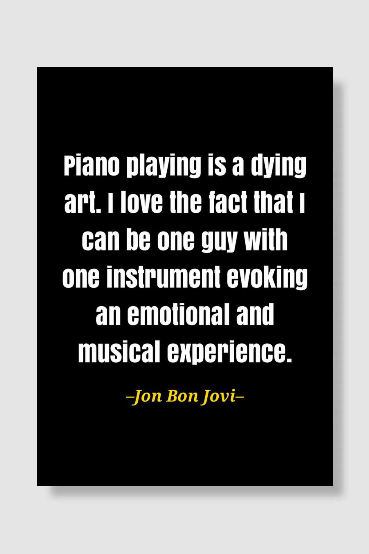 Jon Bon Jovi quote Müzik Poster Çerçevesiz Yüksek Kalite Müzik Afiş Duvar Poster