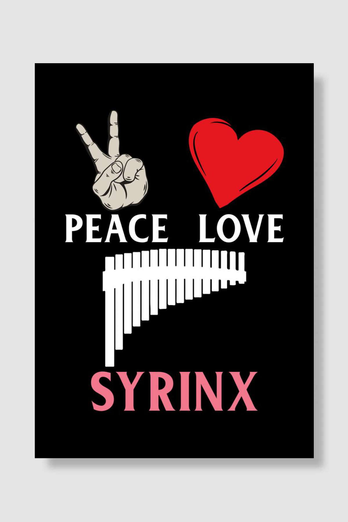 Syrinx Musical Instrument Müzik Poster Çerçevesiz Yüksek Kalite Müzik Afiş Duvar Poster