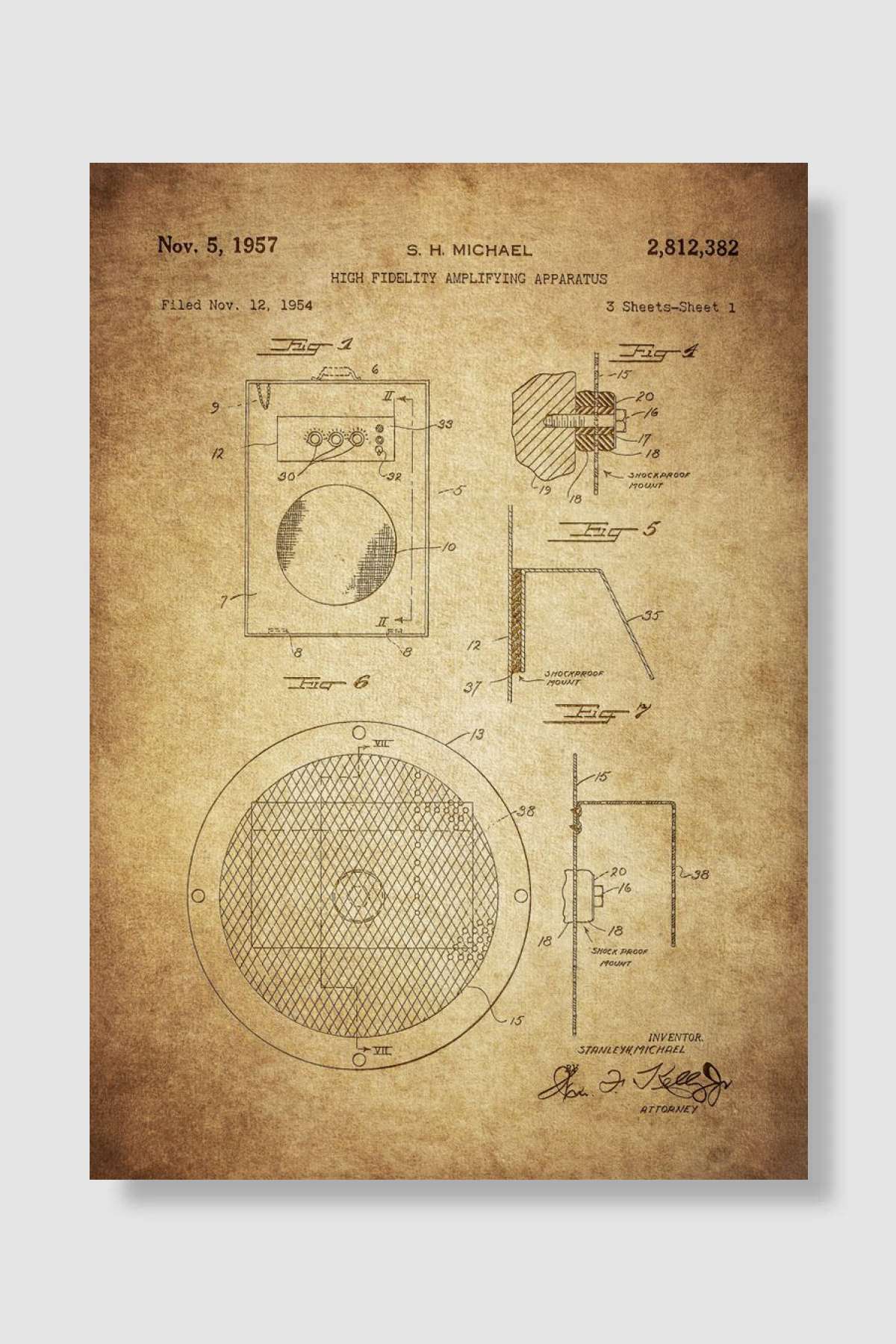Violin Other Patent Müzik Poster Çerçevesiz Yüksek Kalite Müzik Afiş Duvar Poster