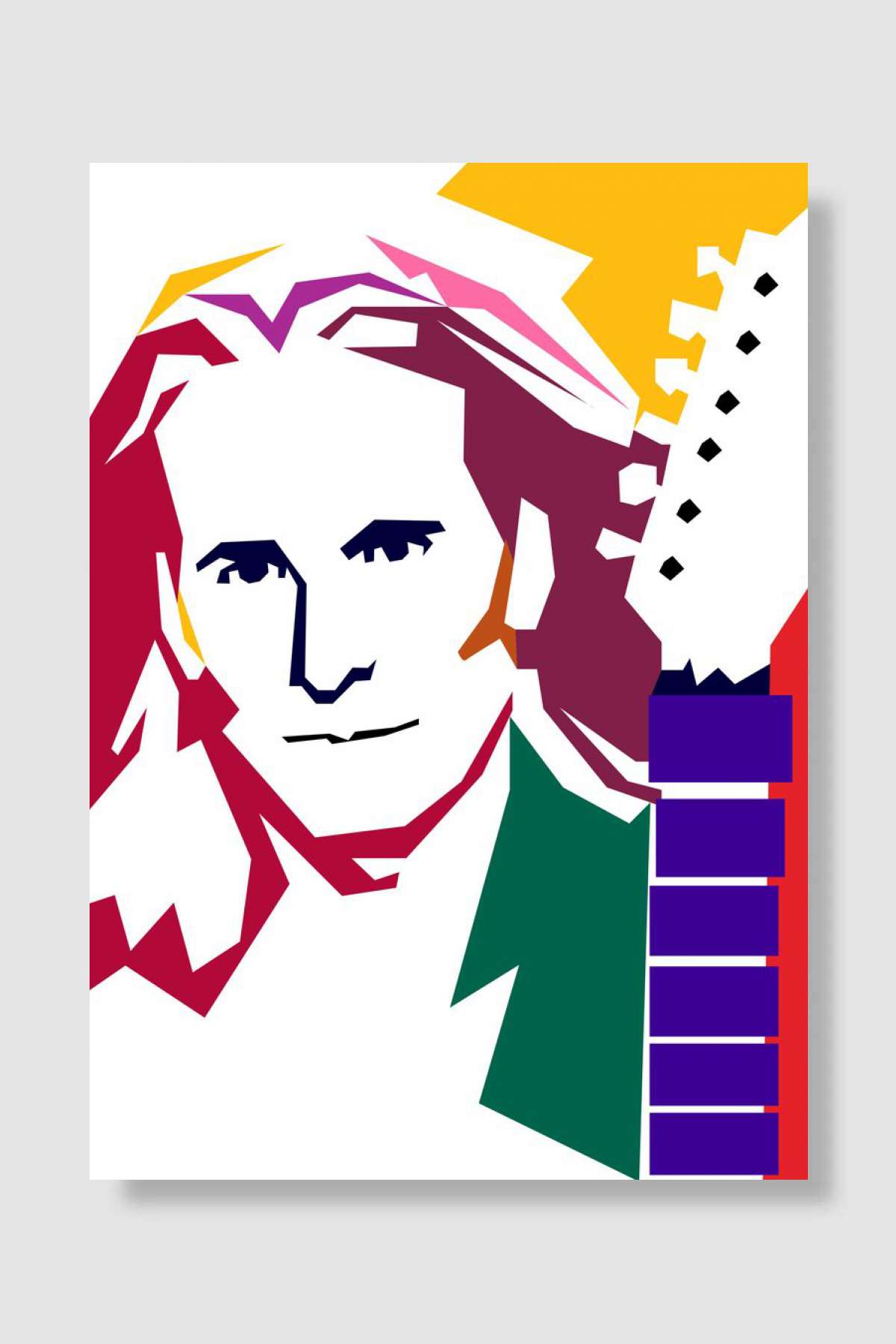 Steve Vai Müzik Poster Çerçevesiz Yüksek Kalite Müzik Afiş Duvar Poster