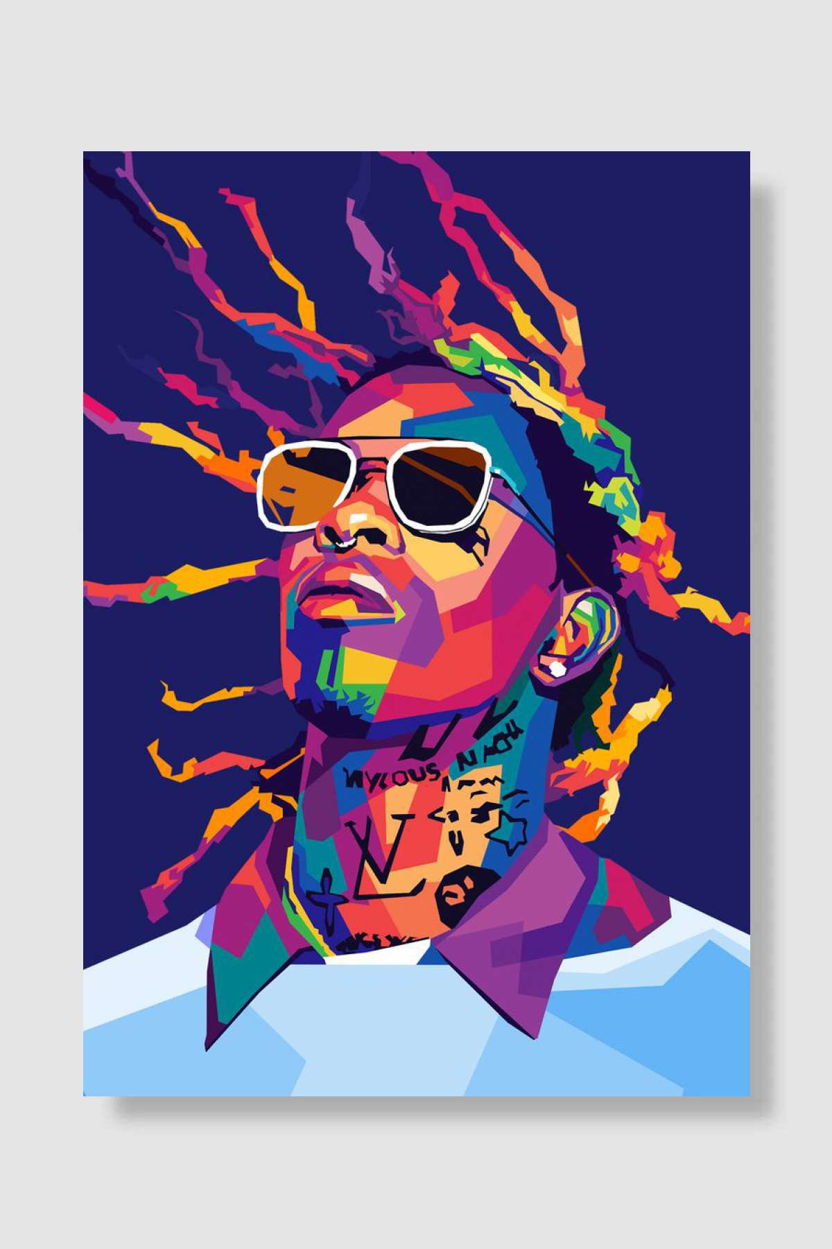 Young Thug Wpap Pop Art Müzik Poster Çerçevesiz Yüksek Kalite Müzik Afiş Duvar Poster