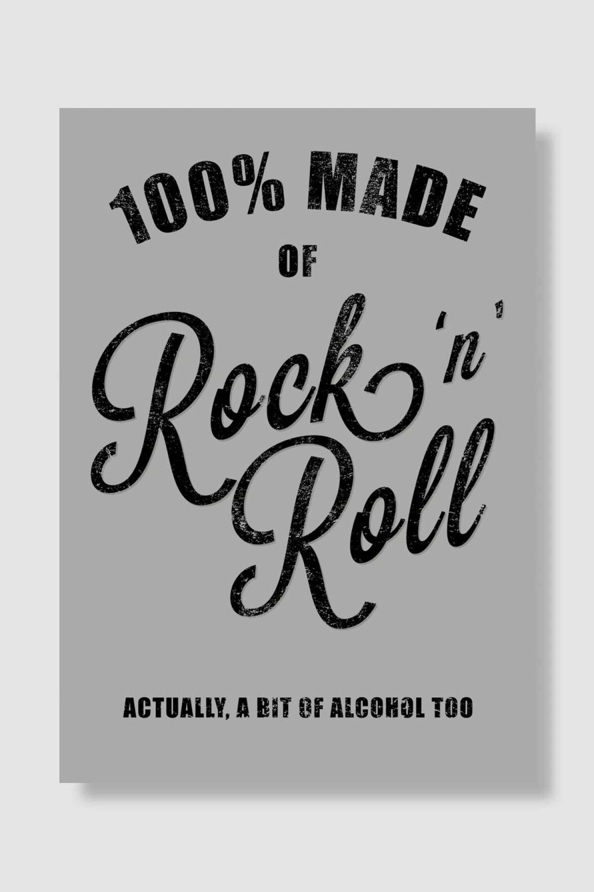 100 Made of Rock and Roll Müzik Poster Çerçevesiz Yüksek Kalite Müzik Afiş Duvar Poster