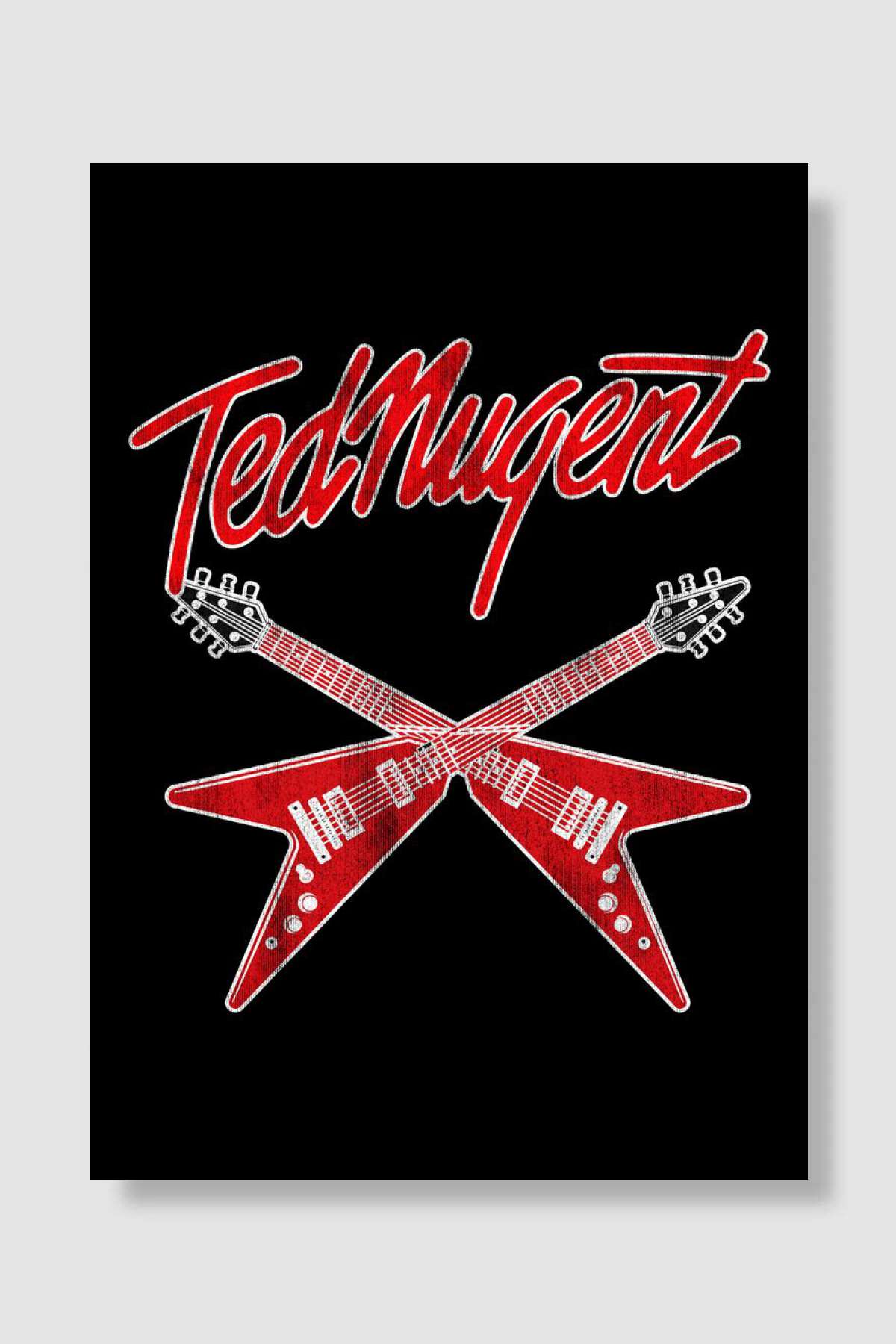 Ted Nugent Müzik Poster Çerçevesiz Yüksek Kalite Müzik Afiş Duvar Poster
