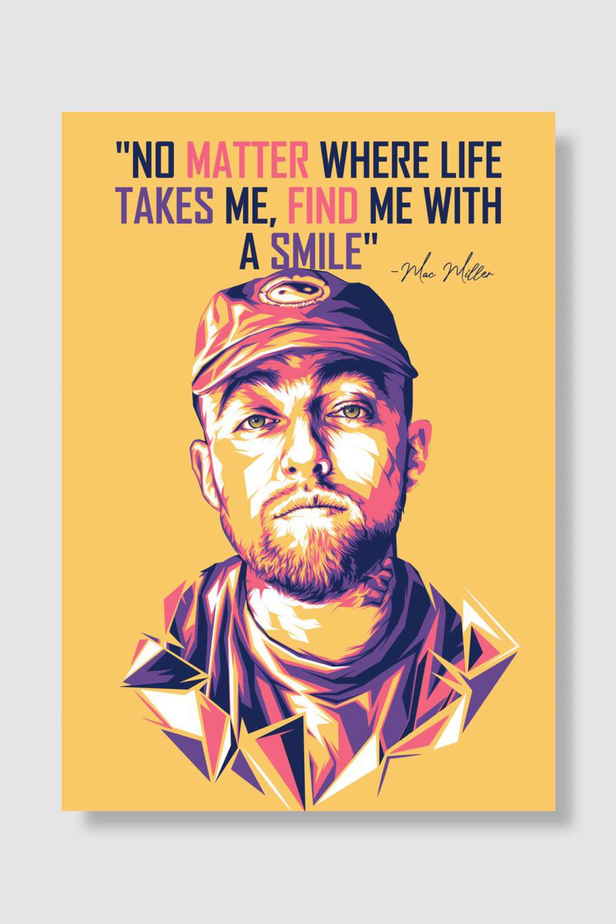 Mac Miller Quotes Müzik Poster Çerçevesiz Yüksek Kalite Müzik Afiş Duvar Poster