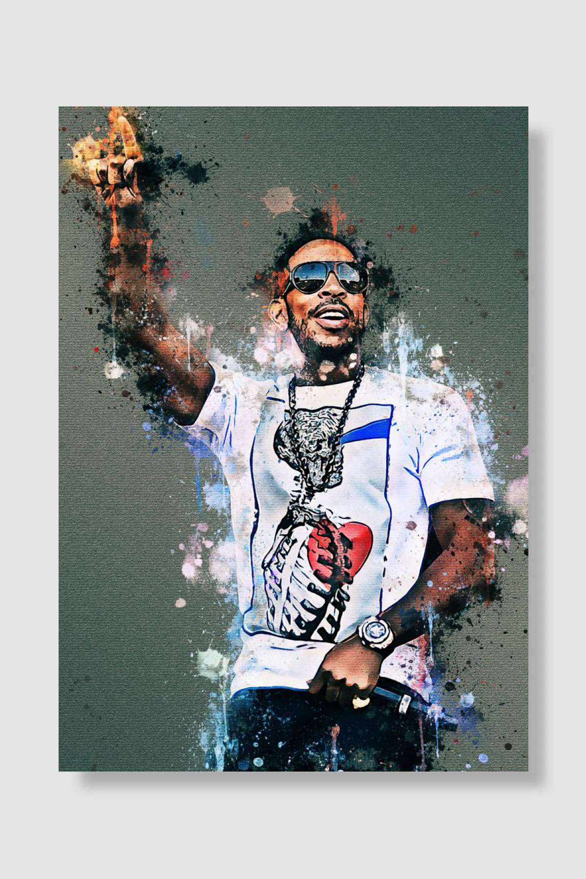 Ludacris Müzik Poster Çerçevesiz Yüksek Kalite Müzik Afiş Duvar Poster