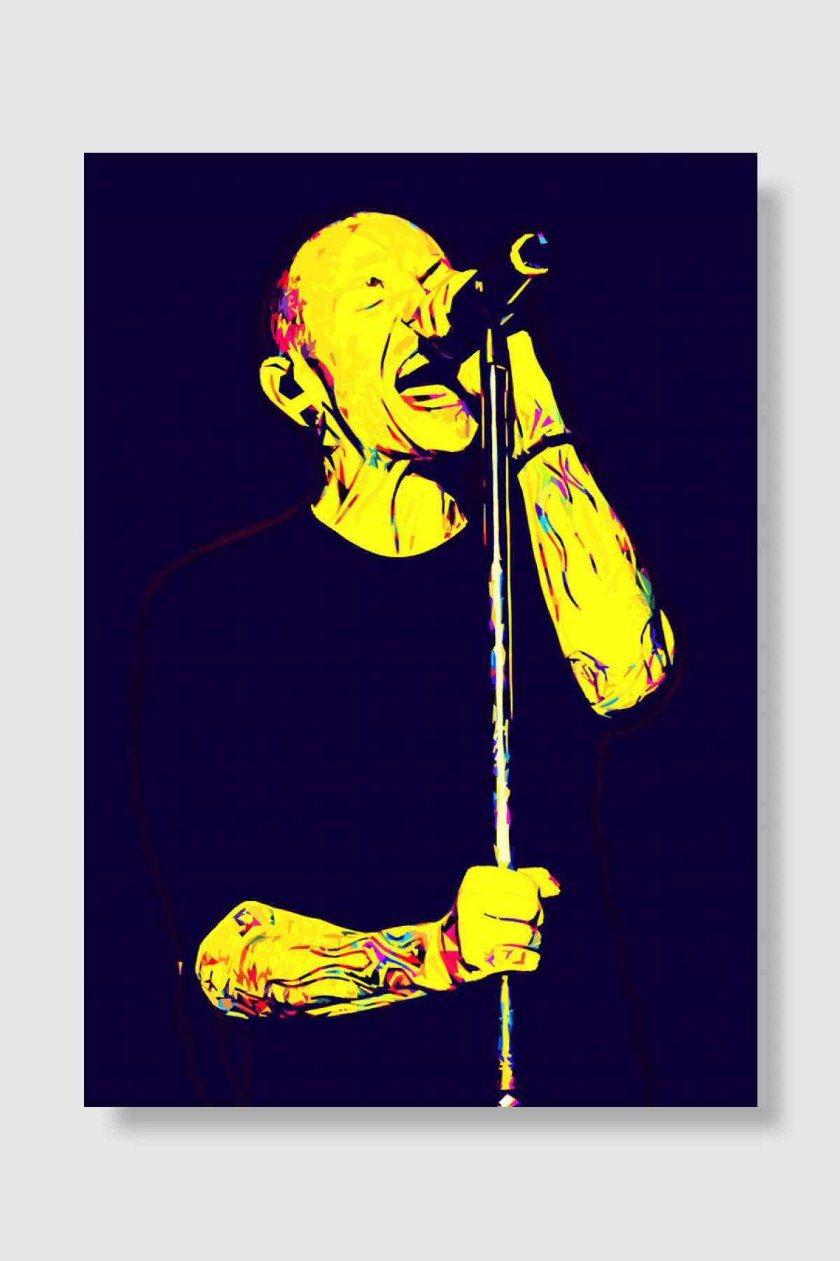 Chester Bennington Müzik Poster Çerçevesiz Yüksek Kalite Müzik Afiş Duvar Poster
