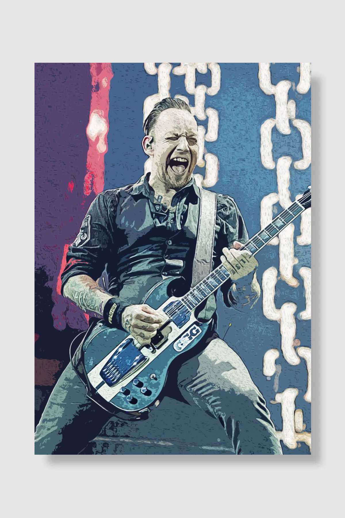 Michael Poulsen Müzik Poster Çerçevesiz Yüksek Kalite Müzik Afiş Duvar Poster