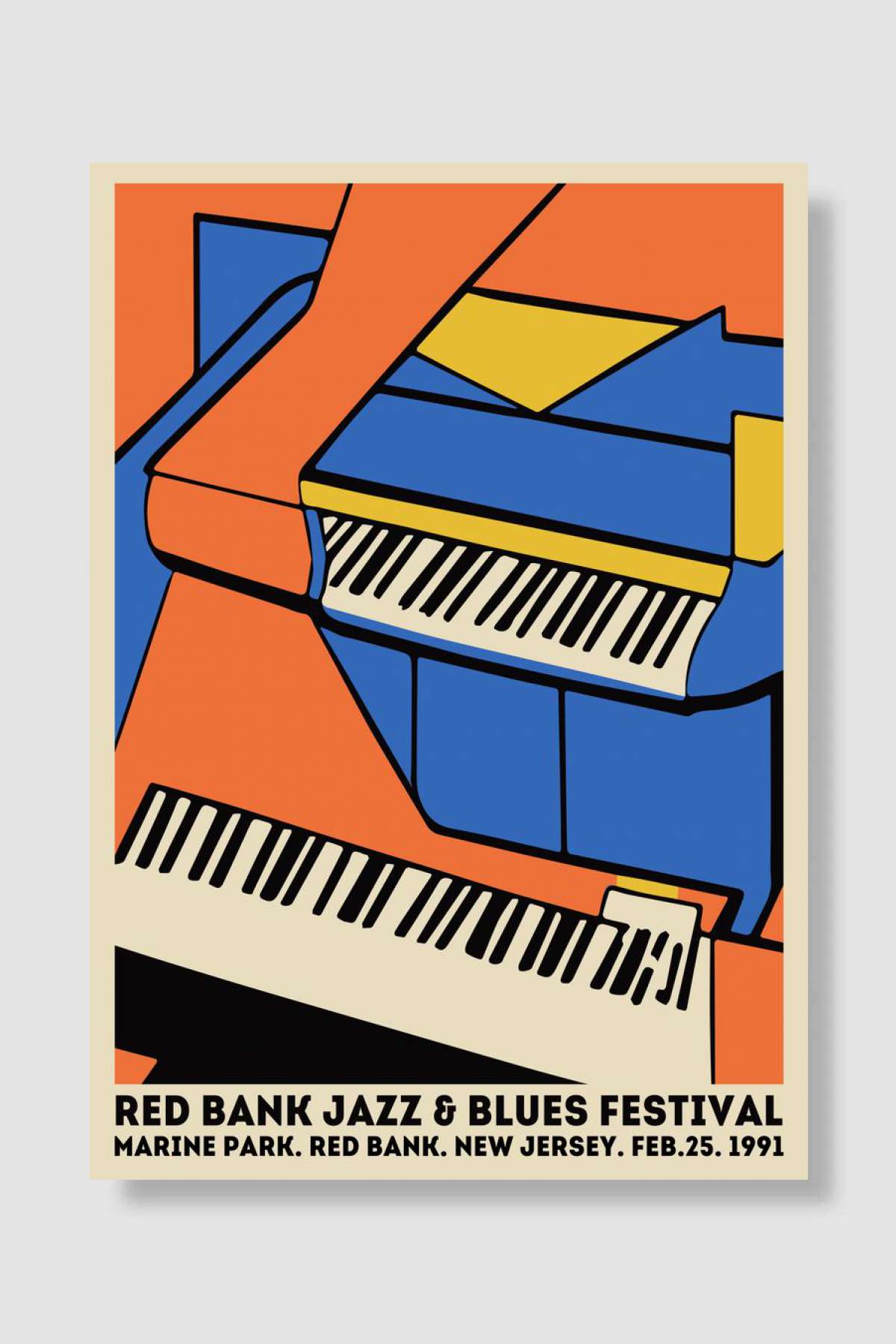 Red Bank Jazz Festival Müzik Poster Çerçevesiz Yüksek Kalite Müzik Afiş Duvar Poster