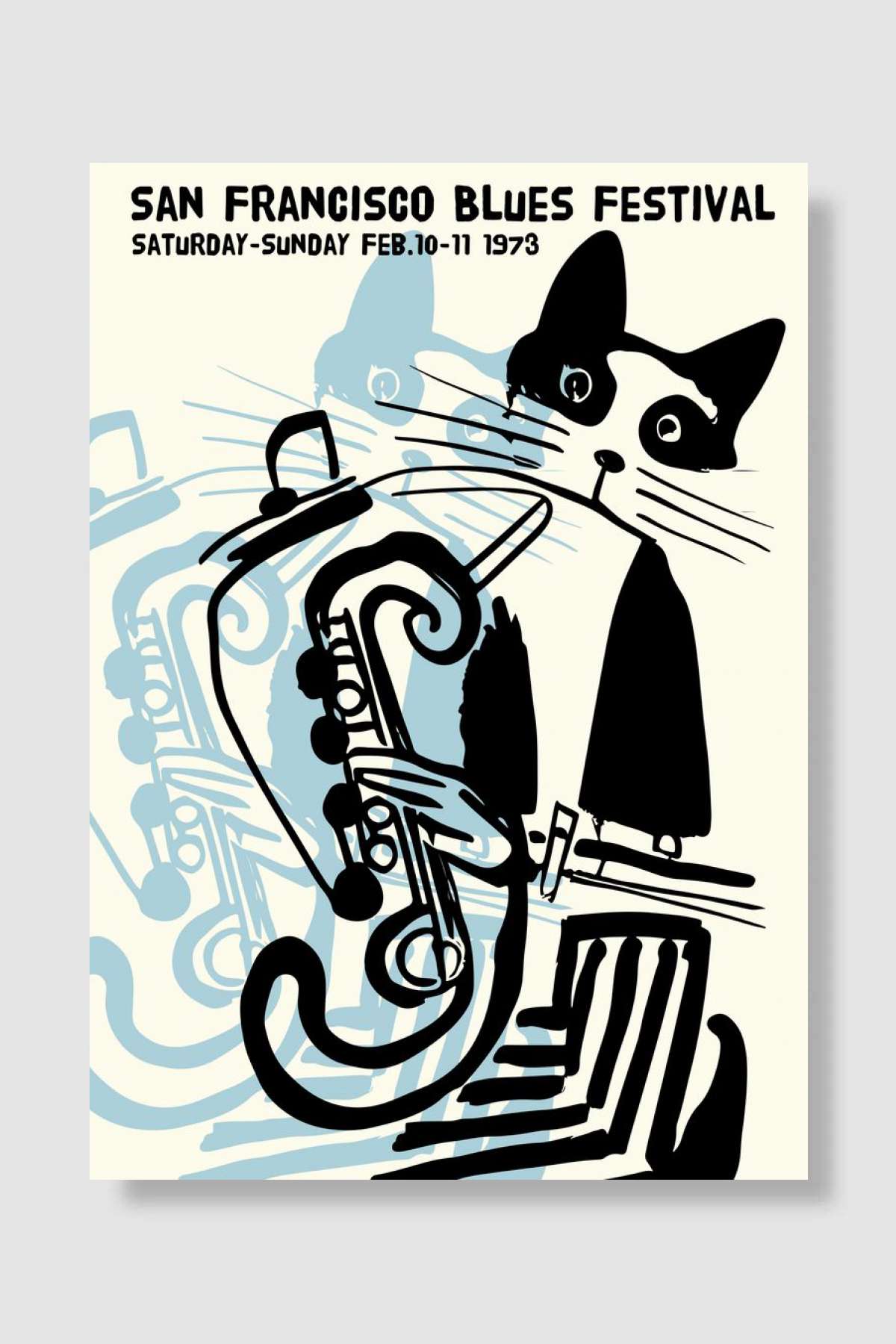 San Francisco Blues Poster Müzik Poster Çerçevesiz Yüksek Kalite Müzik Afiş Duvar Poster