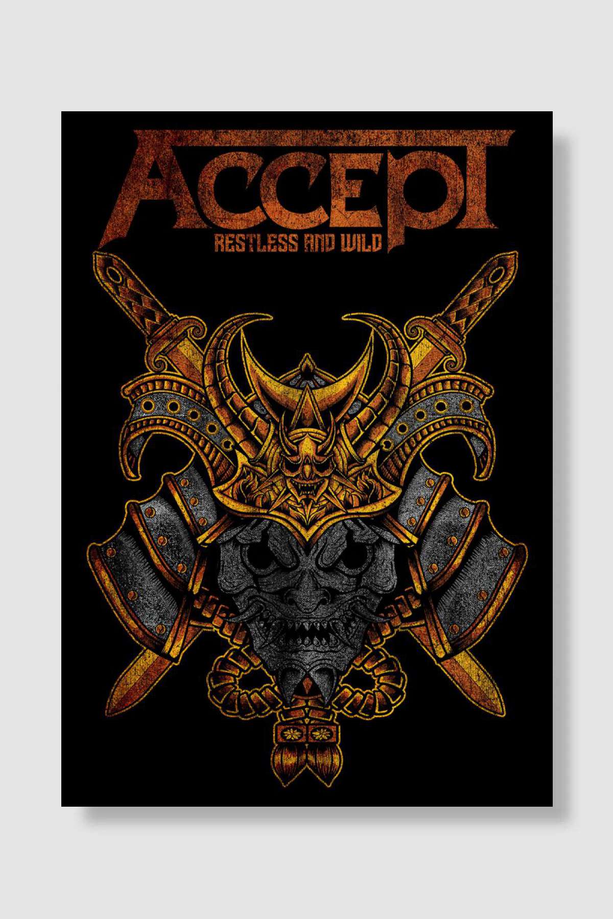 accept Müzik Poster Çerçevesiz Yüksek Kalite Müzik Afiş Duvar Poster