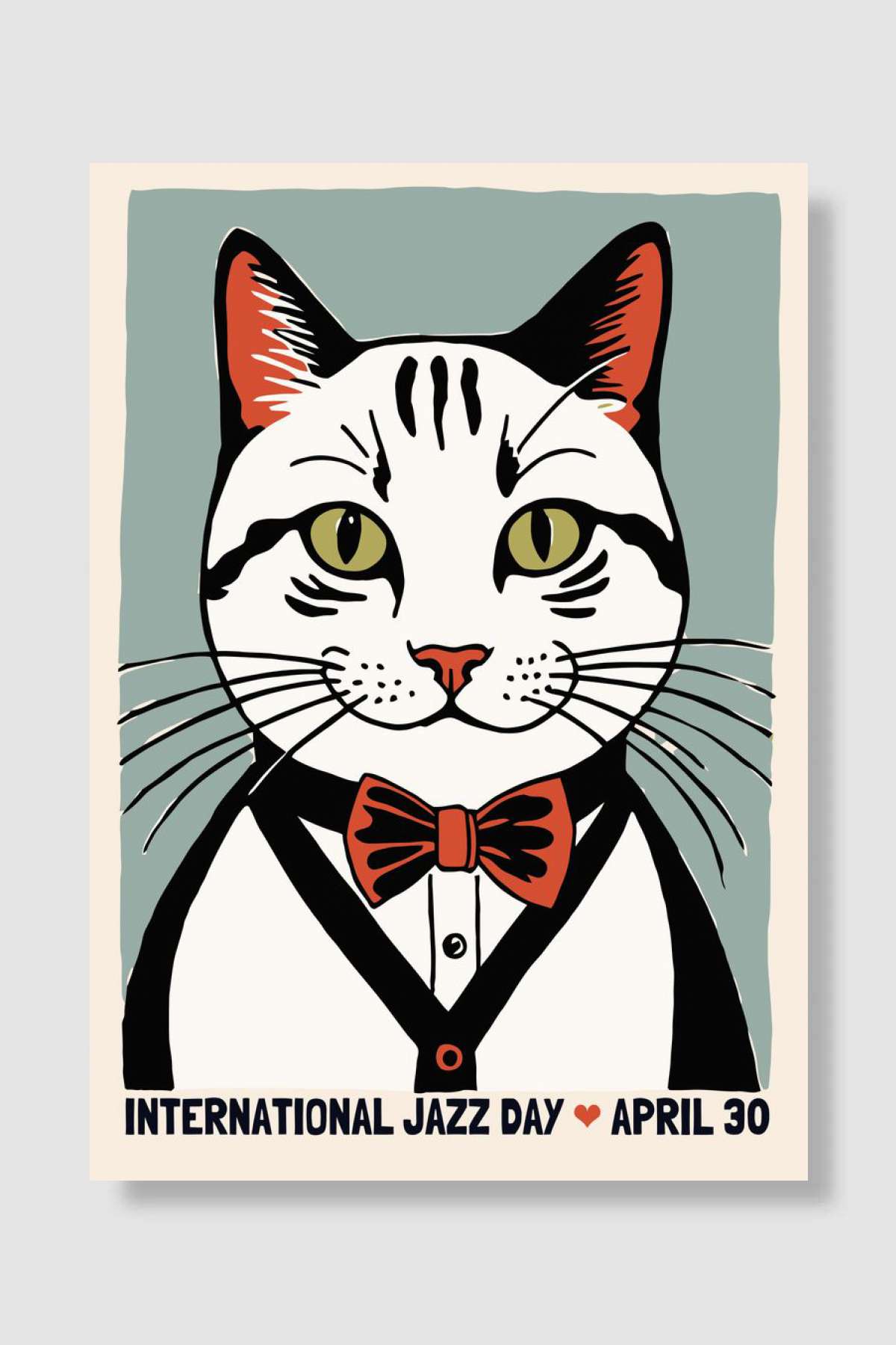 World Jazz Day Poster Müzik Poster Çerçevesiz Yüksek Kalite Müzik Afiş Duvar Poster