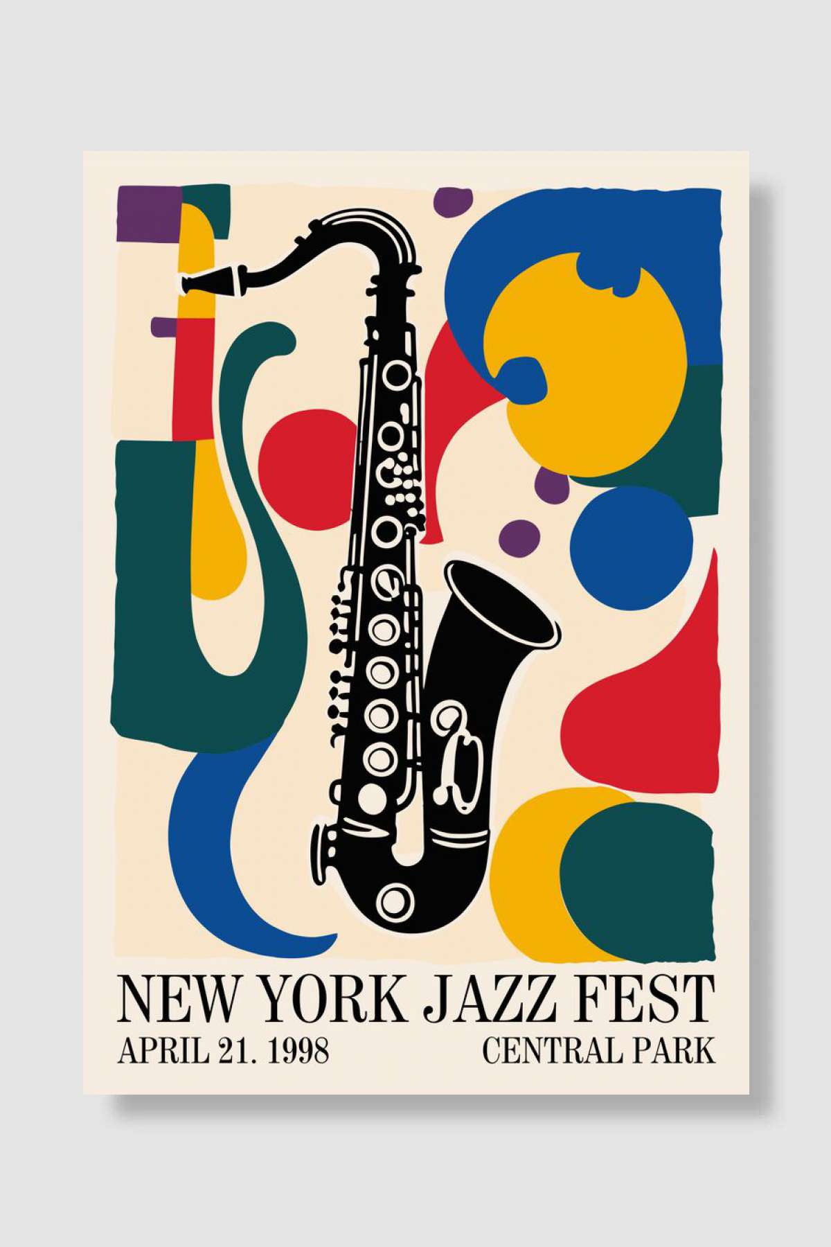 1998 NYC Jazz Fest Poster Müzik Poster Çerçevesiz Yüksek Kalite Müzik Afiş Duvar Poster