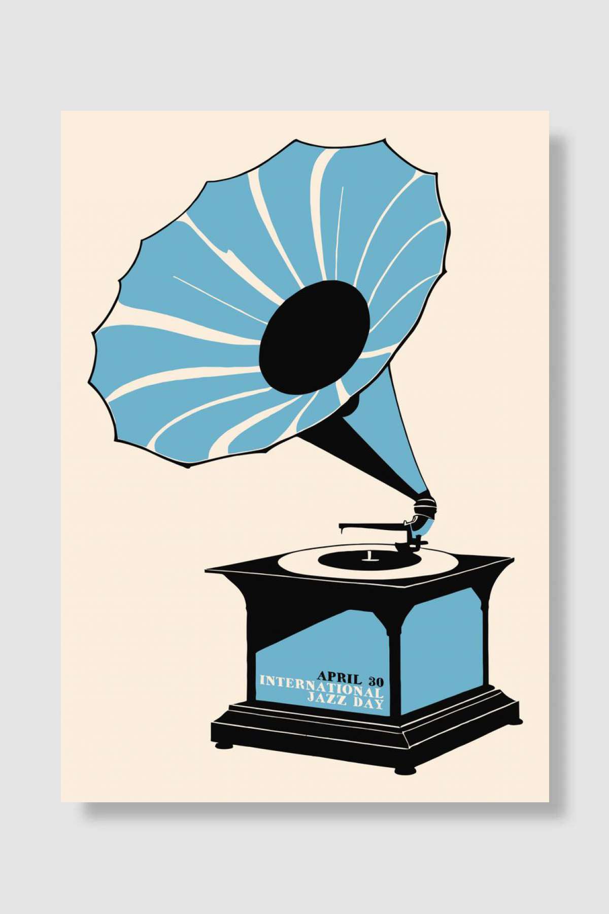 International Jazz Day Müzik Poster Çerçevesiz Yüksek Kalite Müzik Afiş Duvar Poster