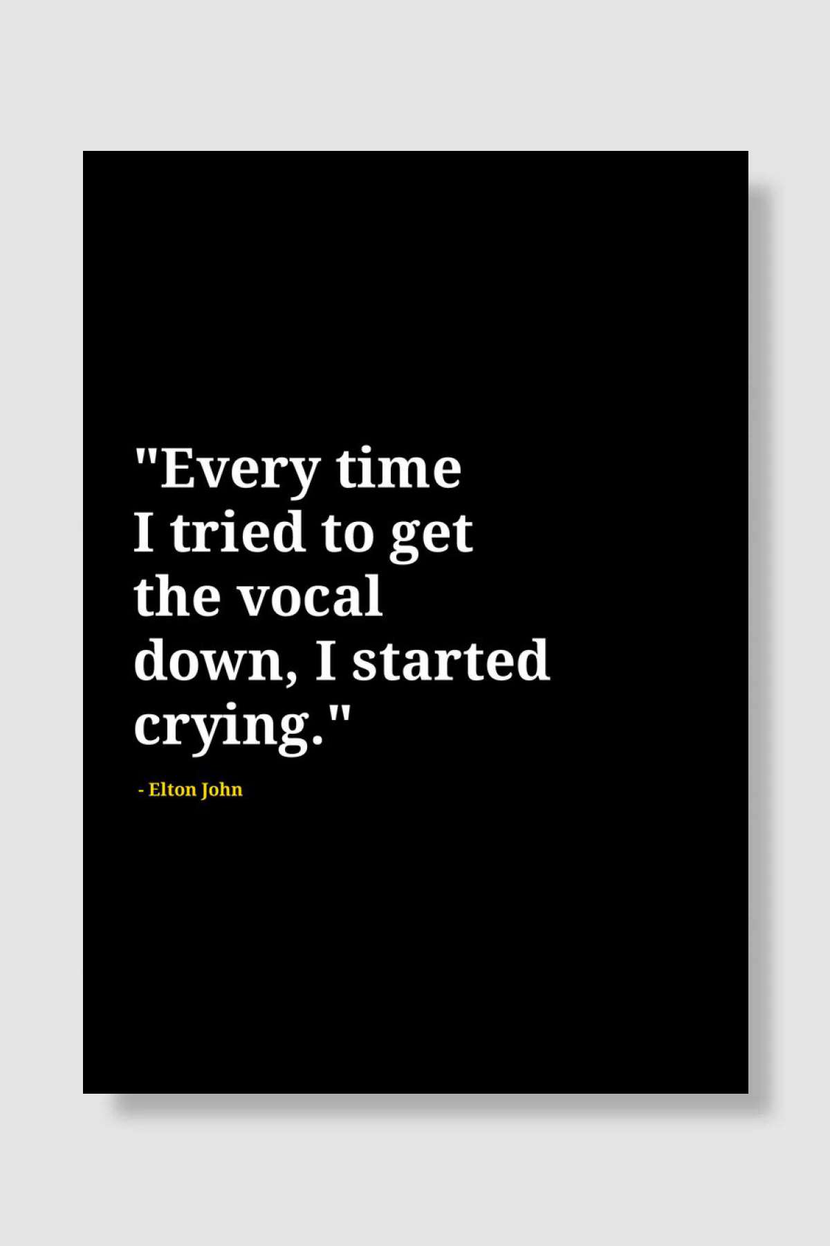 Elton John quotes Müzik Poster Çerçevesiz Yüksek Kalite Müzik Afiş Duvar Poster