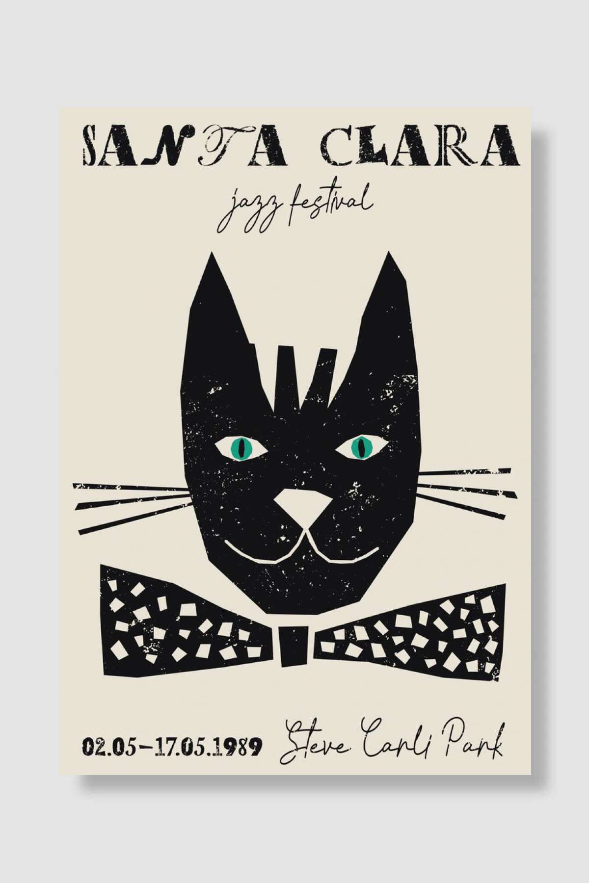 Santa Clara Jazz Festival Müzik Poster Çerçevesiz Yüksek Kalite Müzik Afiş Duvar Poster